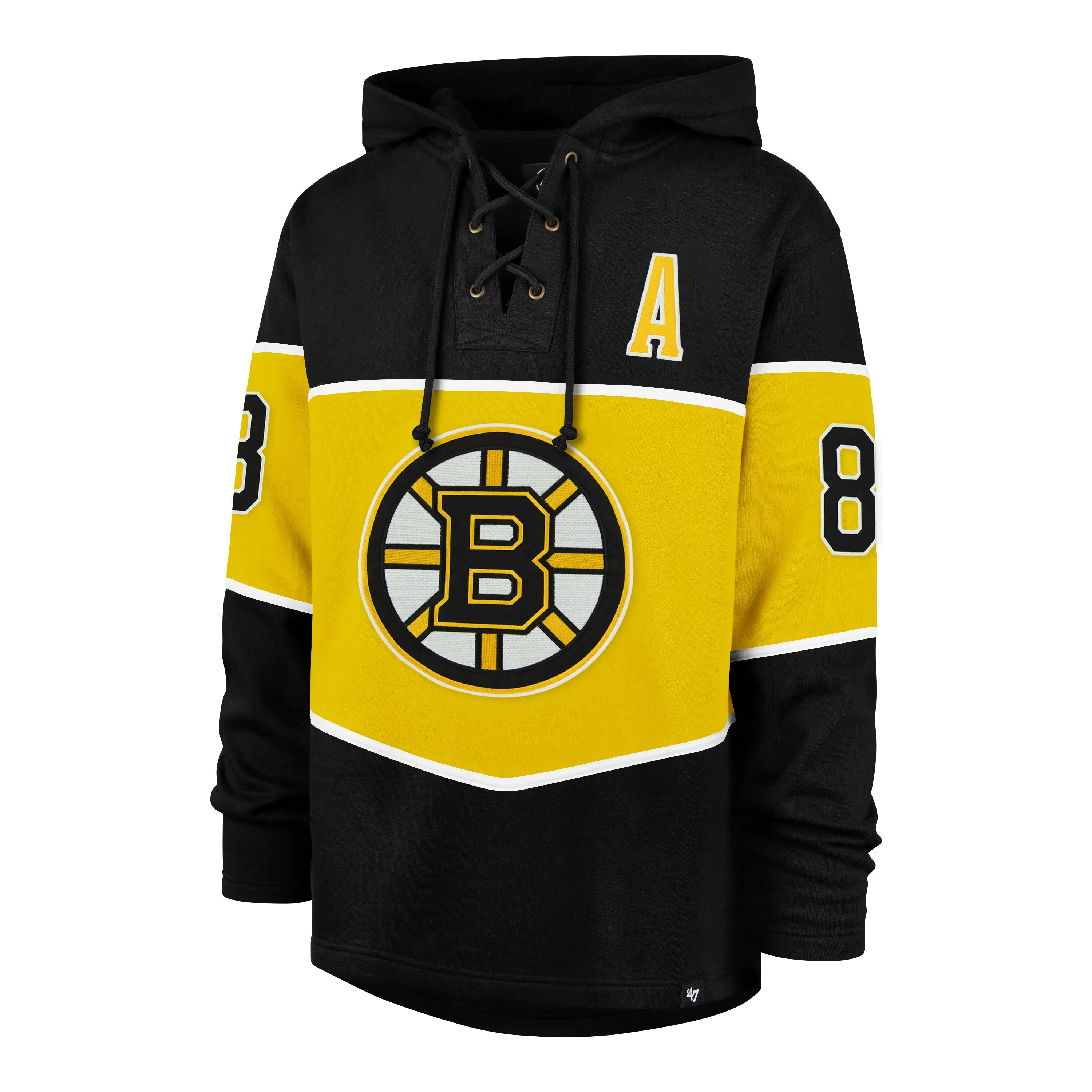 BOSTON BRUINS DAVID PASTRNAK '47 RUN POINT LACER HOOD sold by 47