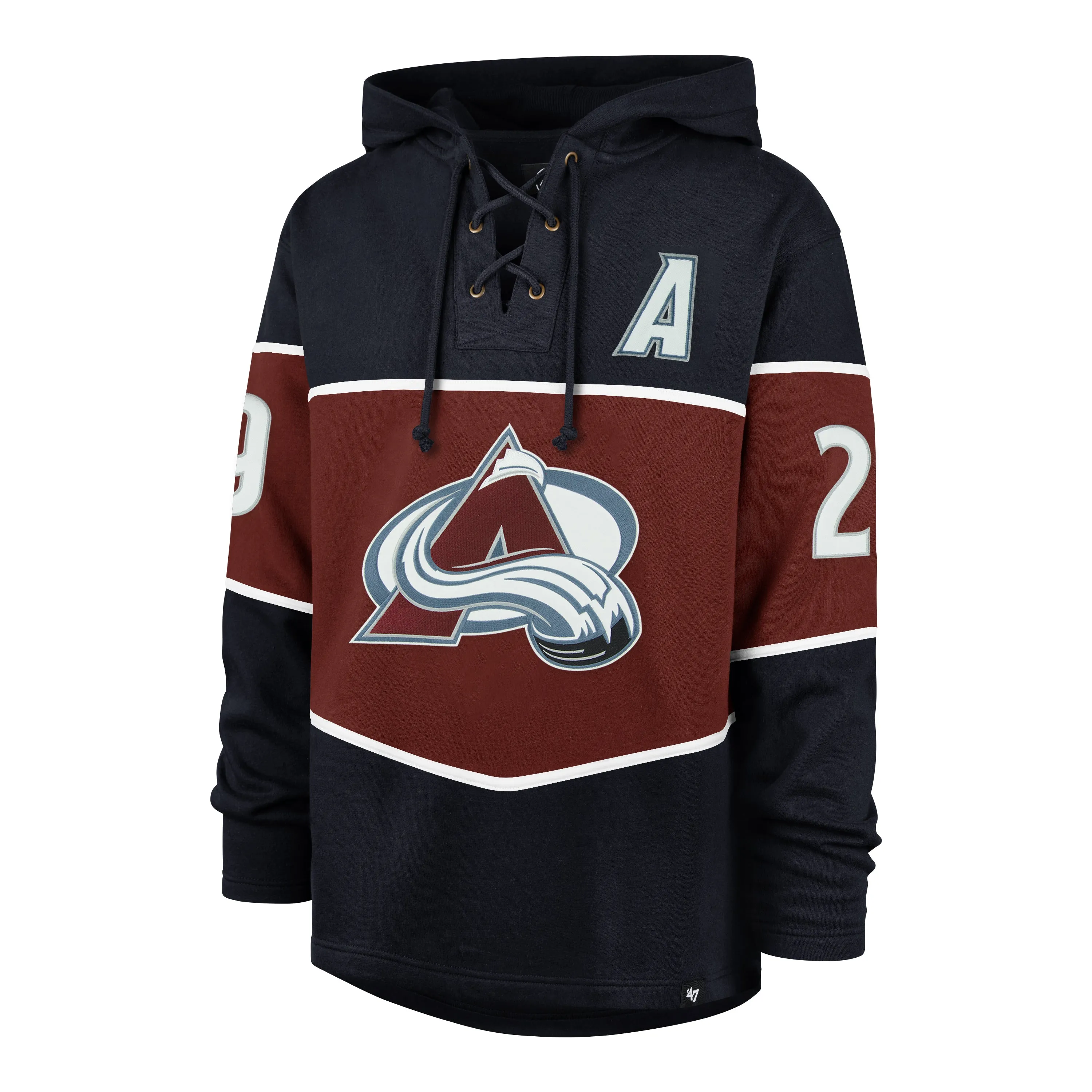 COLORADO AVALANCHE NATHAN MACKINNON '47 RUN POINT LACER HOOD sold by 47