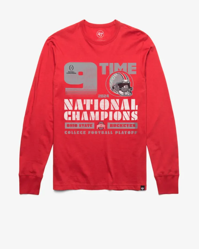 OHIO STATE BUCKEYES 2024 CFP NATIONAL CHAMPIONS '47 FRANKLIN LONG SLEEVE TEE sold by 47