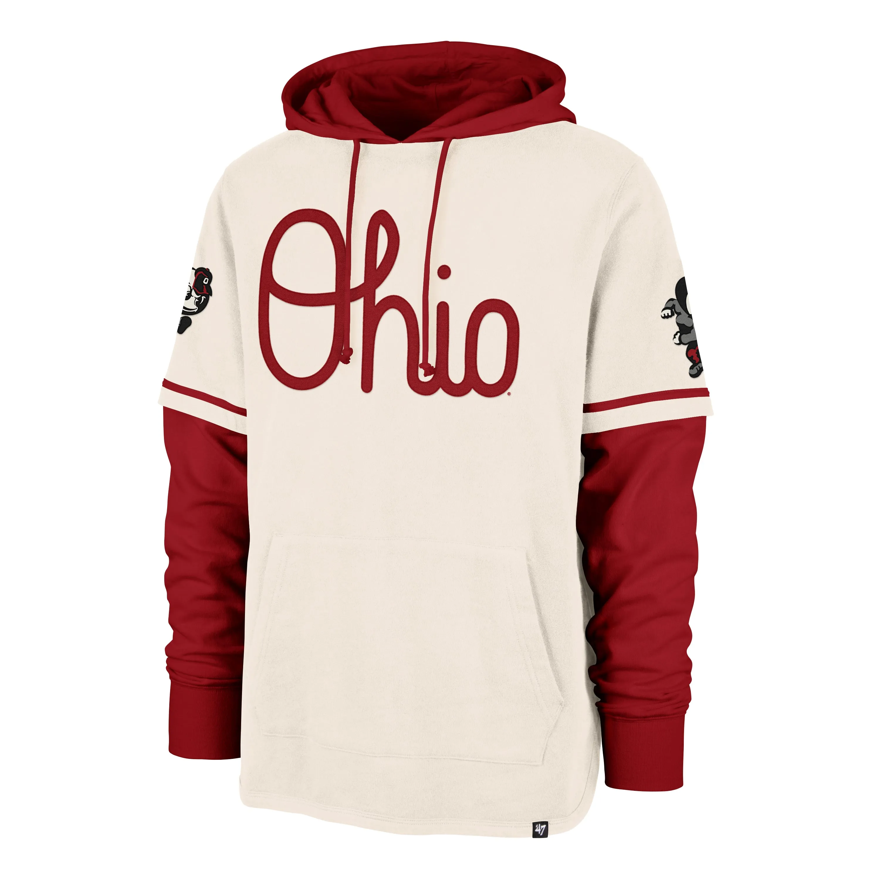 OHIO STATE BUCKEYES VINTAGE TRIFECTA '47 SHORTSTOP PULLOVER HOOD sold by 47