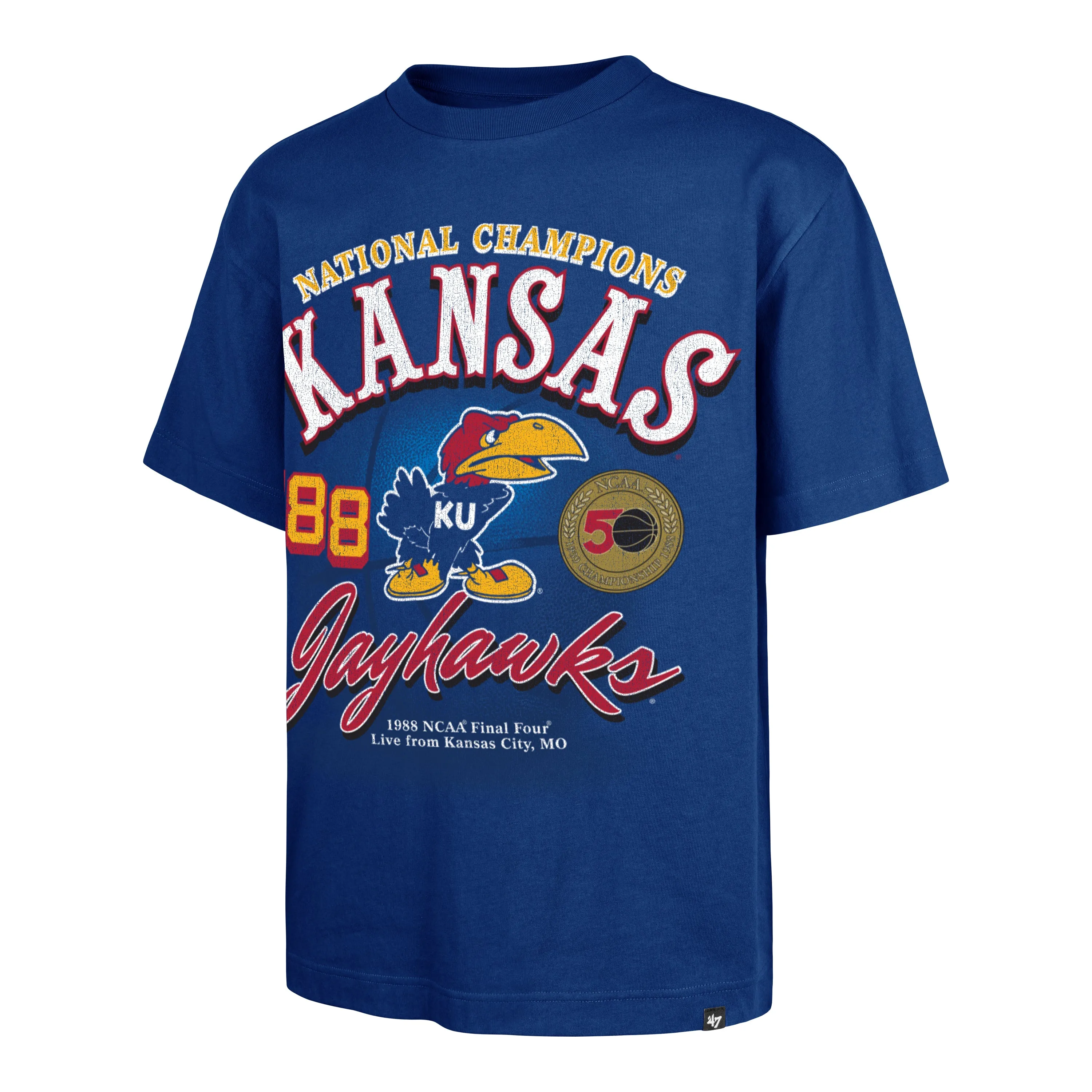 KANSAS JAYHAWKS RAH RAH '47 FOUNDATION TEE sold by 47