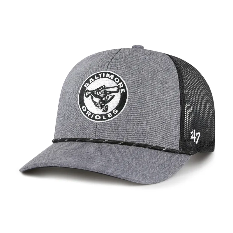 BALTIMORE ORIOLES COOPERSTOWN CARBON ROPE '47 TRUCKER sold by 47