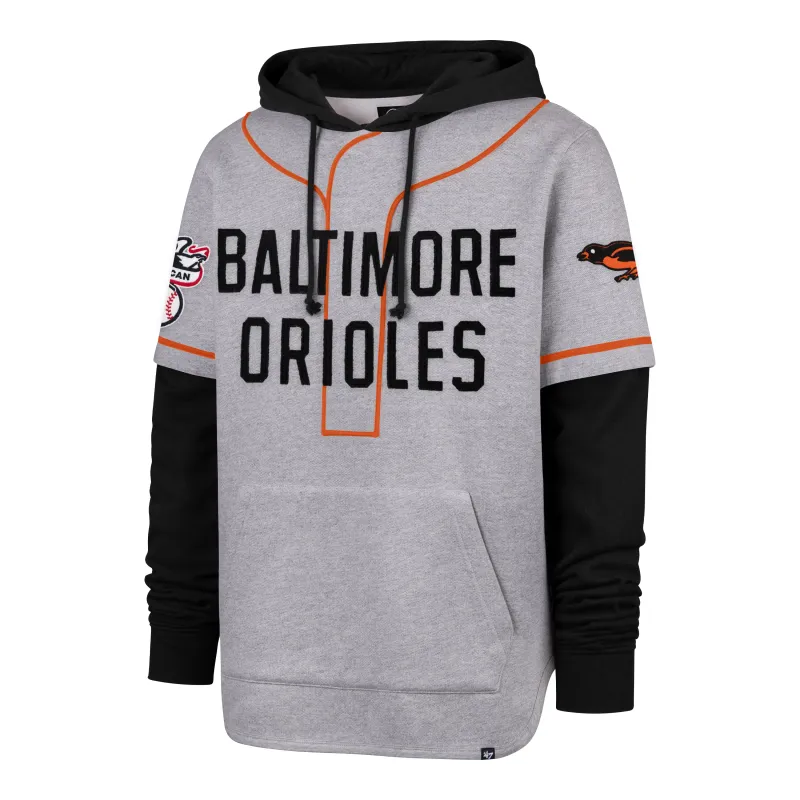 BALTIMORE ORIOLES COOPERSTOWN GAME FELT FIFTIES '47 SHORTSTOP PULLOVER HOOD sold by 47