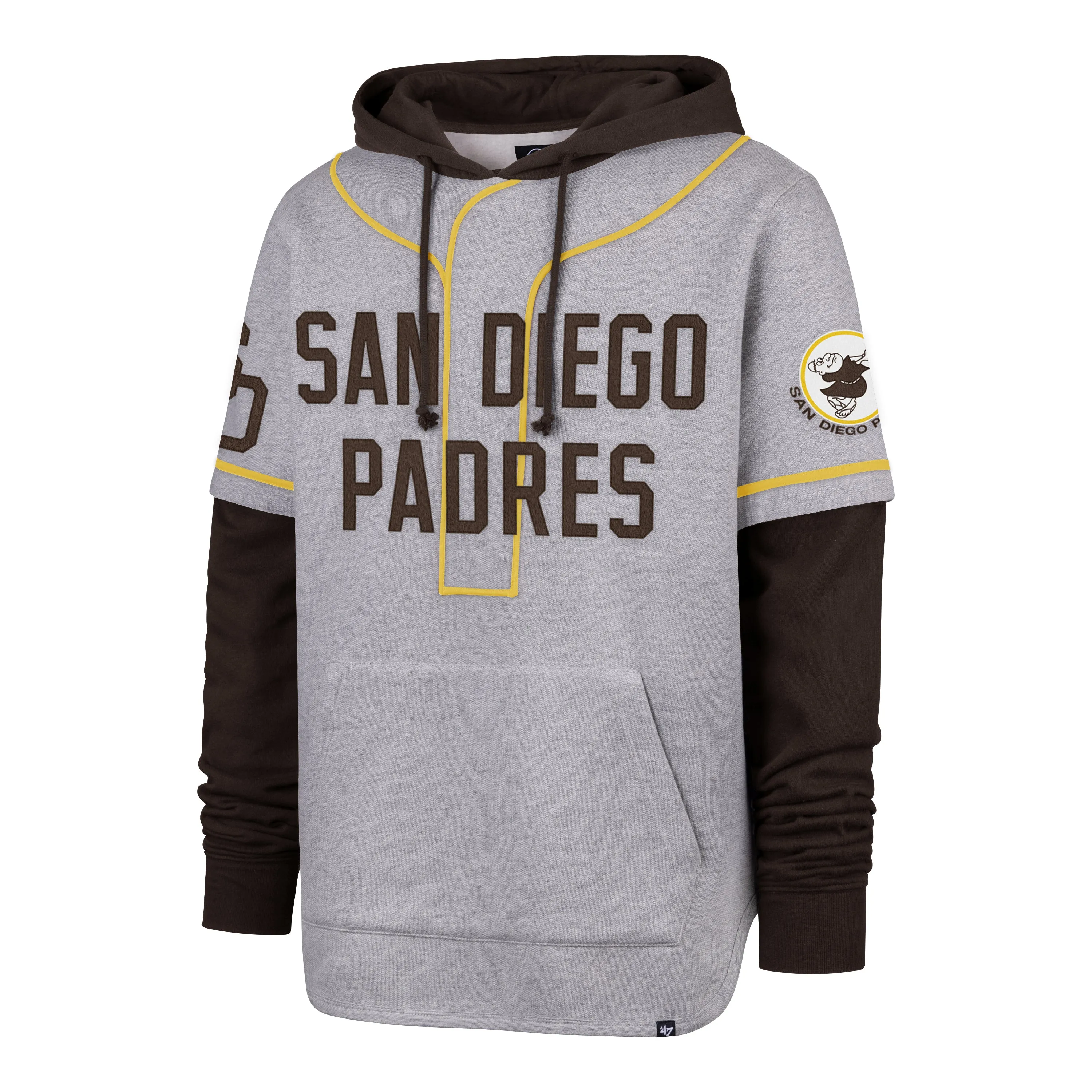 SAN DIEGO PADRES COOPERSTOWN GAME FELT FIFTIES '47 SHORTSTOP PULLOVER HOOD sold by 47