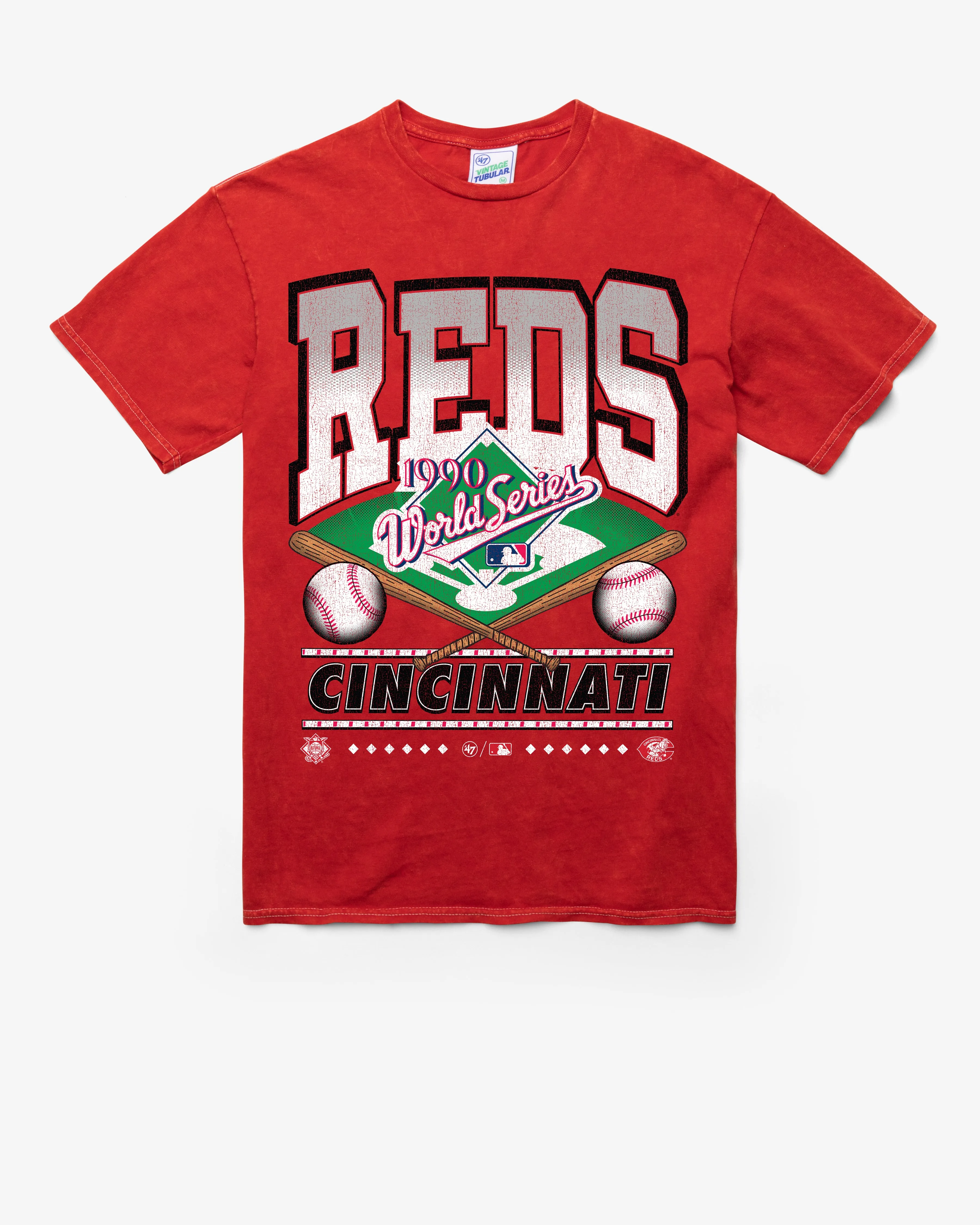 CINCINNATI REDS COOPERSTOWN WORLD SERIES STRAIGHT SHOT VINTAGE '47 TUBULAR TEE sold by 47