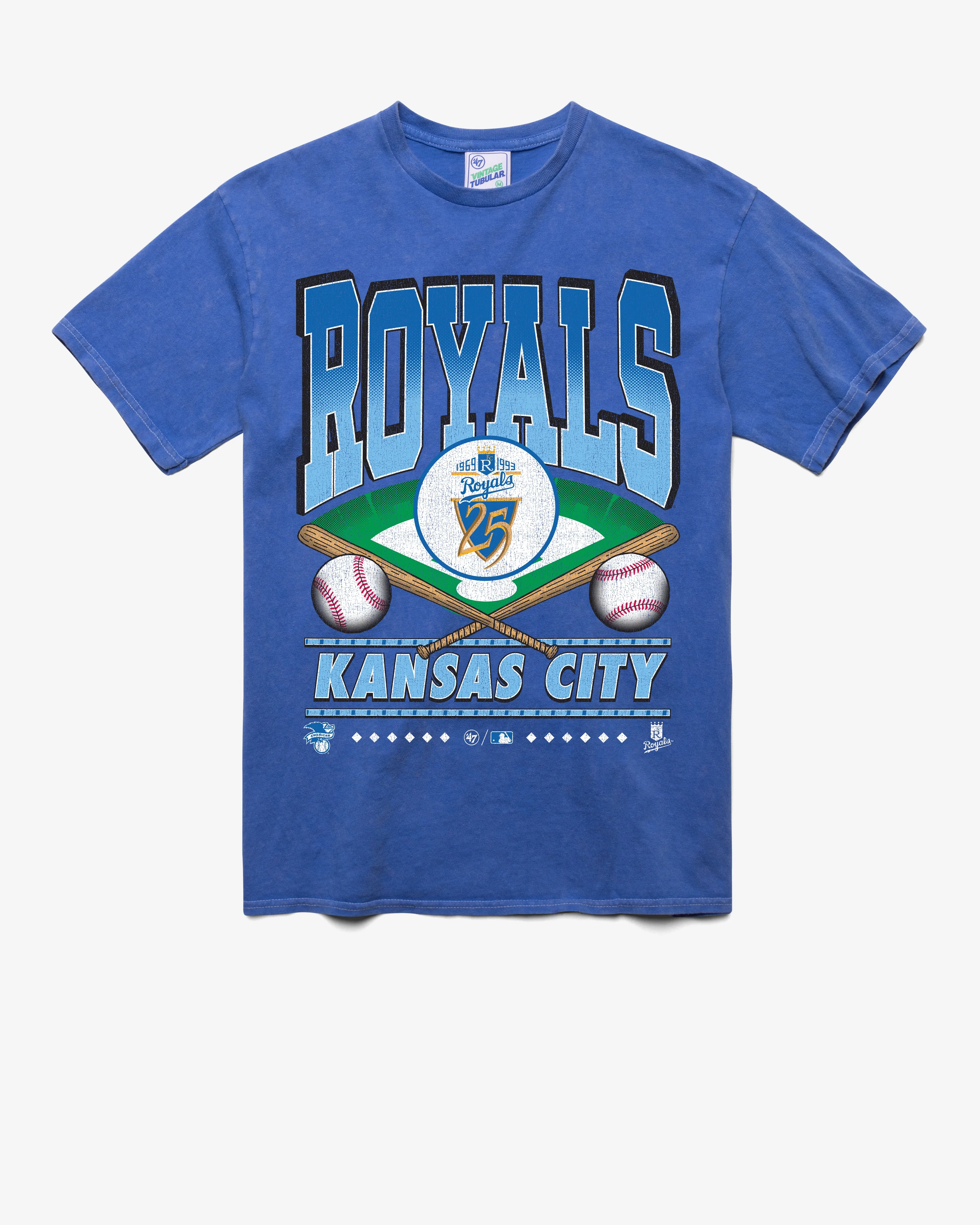 KANSAS CITY ROYALS COOPERSTOWN STRAIGHT SHOT VINTAGE '47 TUBULAR TEE sold by 47