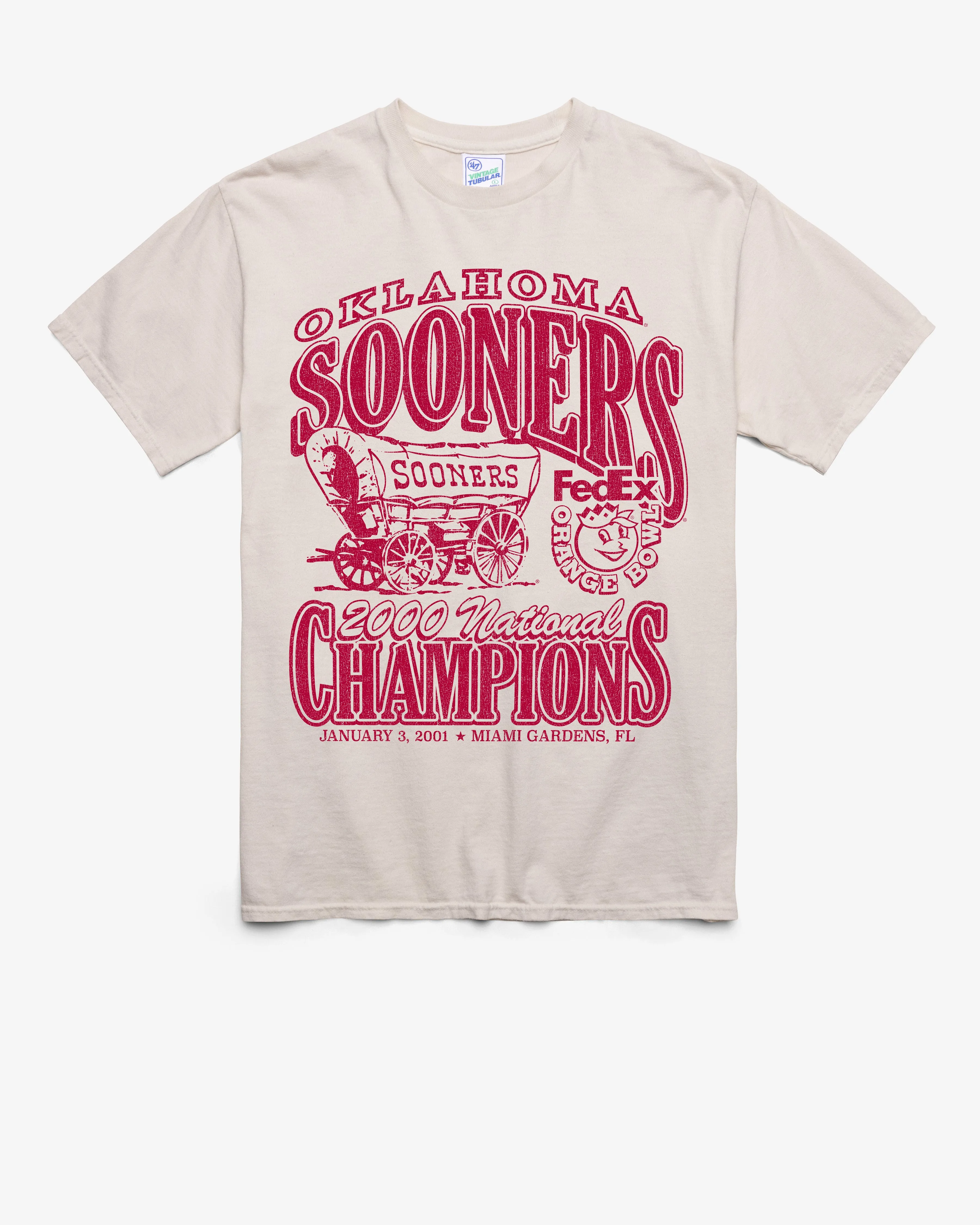 OKLAHOMA SOONERS H-BOWLS MONOCHROME VINTAGE '47 TUBULAR TEE sold by 47