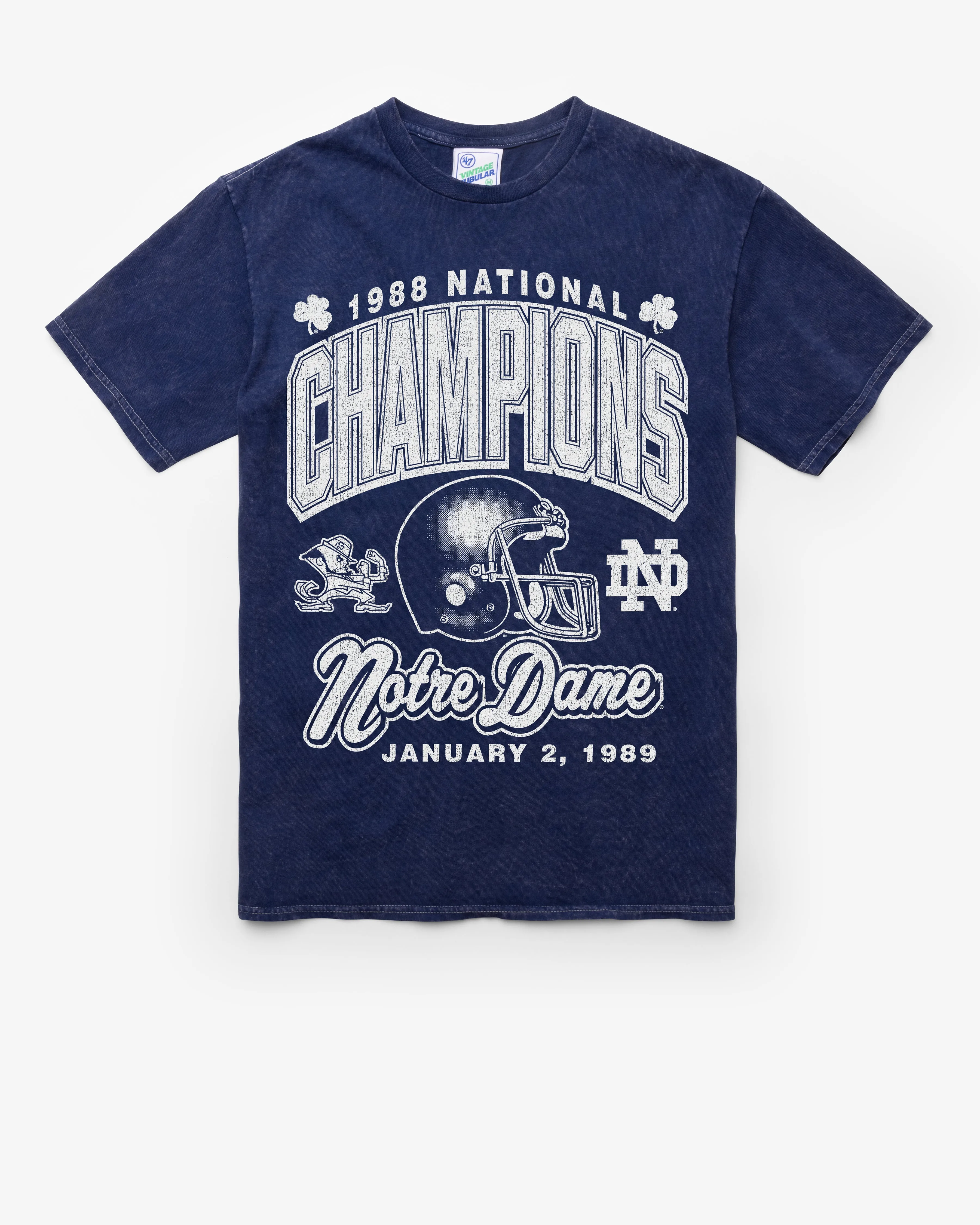 NOTRE DAME FIGHTIN IRISH H-CHA MONOCHROME VINTAGE '47 TUBULAR TEE sold by 47