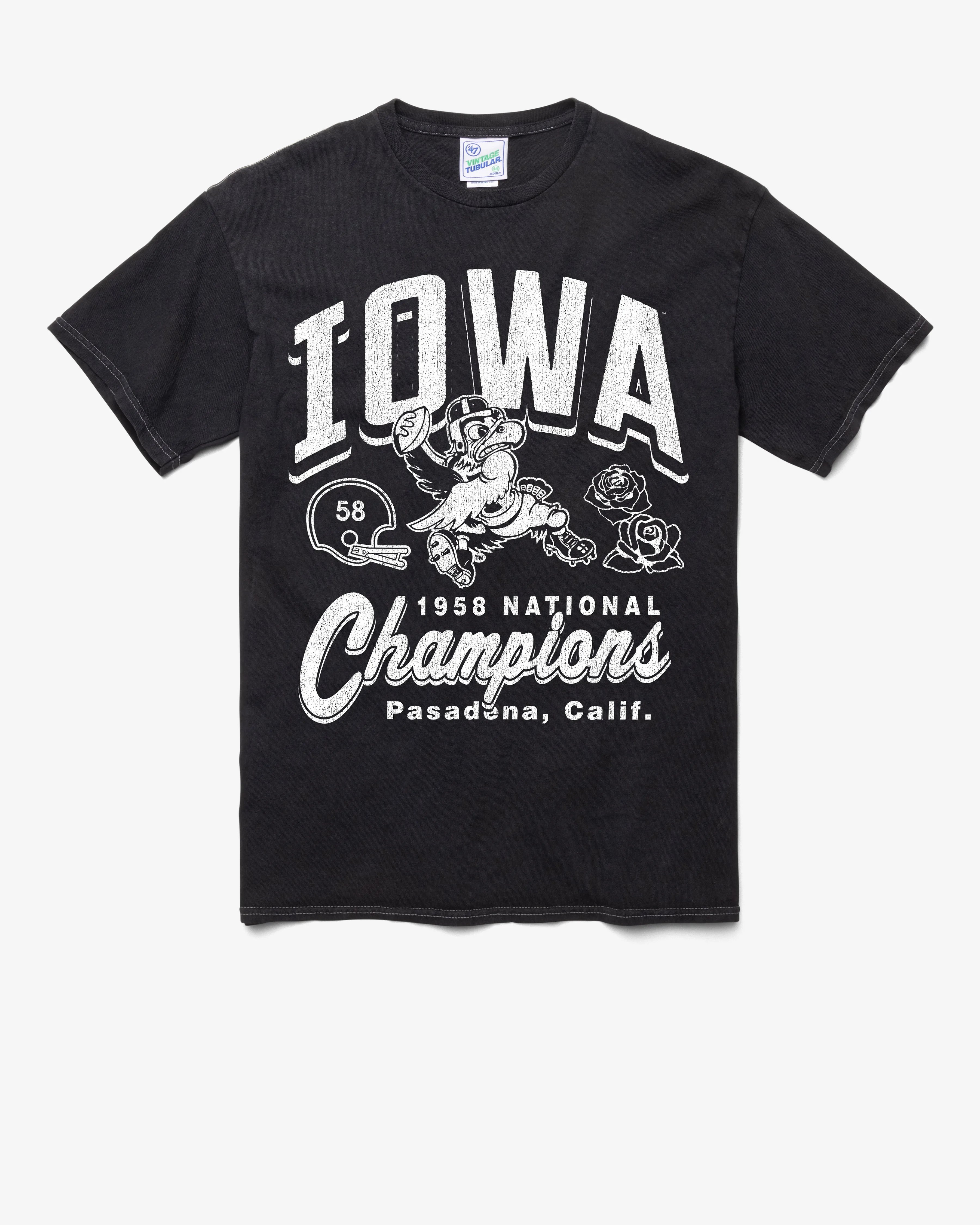 IOWA HAWKEYES H-CHAMPS MONOCHROME VINTAGE '47 TUBULAR TEE sold by 47