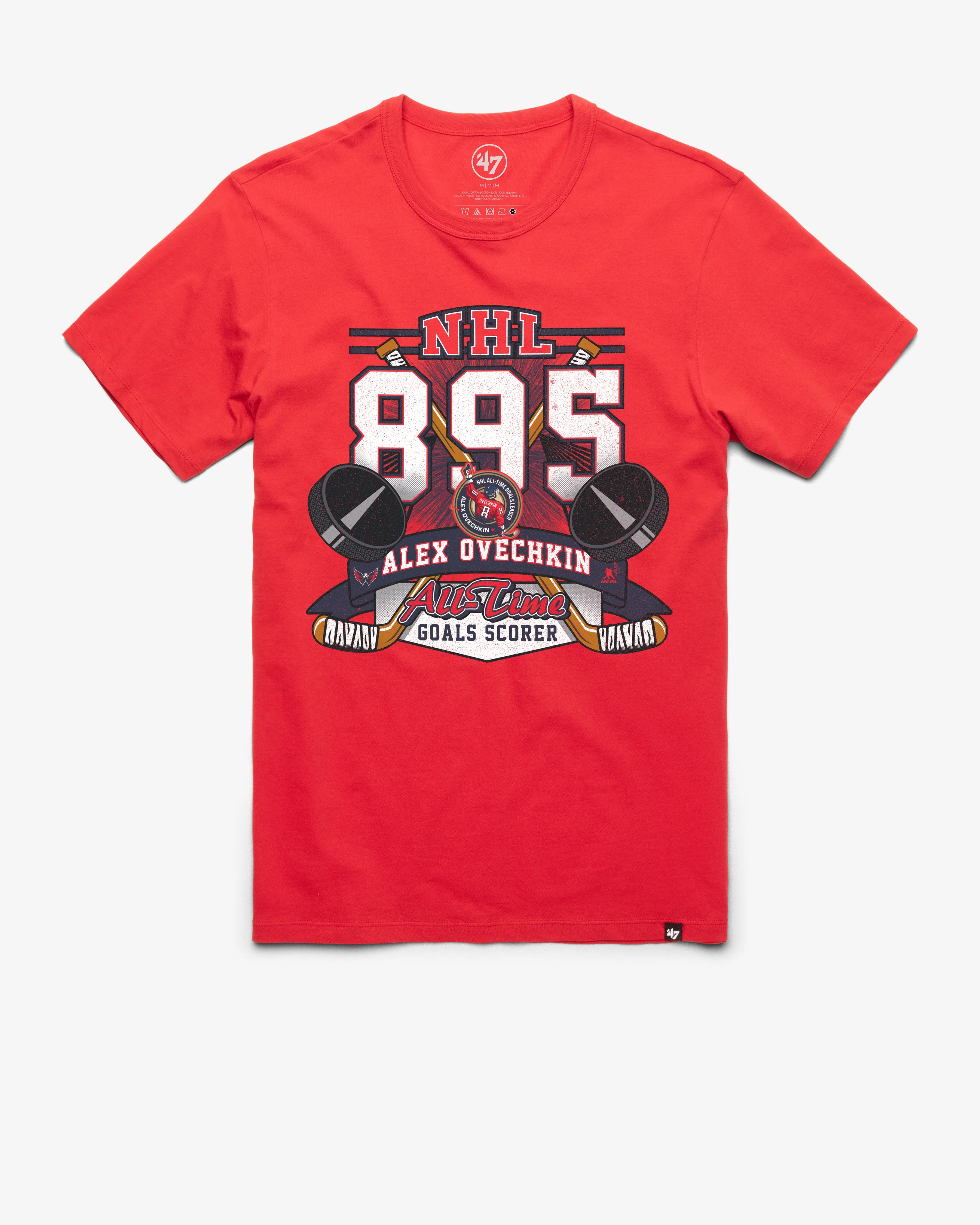 WASHINGTON CAPITALS ALEX OVECHKIN NHL ALL TIME GOALS LEADER '47 FRANKLIN TEE sold by 47