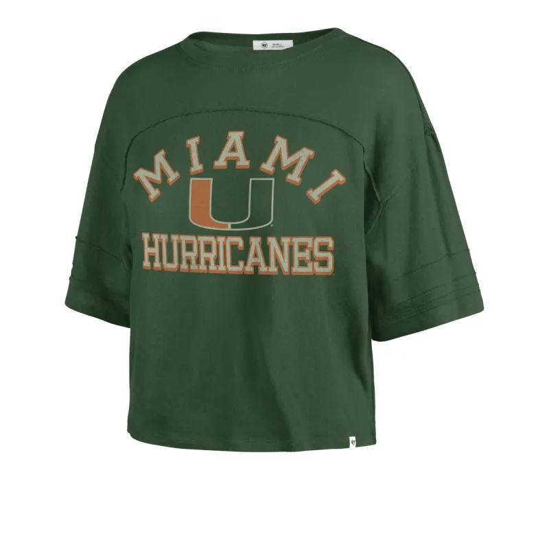 MIAMI HURRICANES HALF MOON '47 STEVIE CROP TEE WOMENS sold by 47