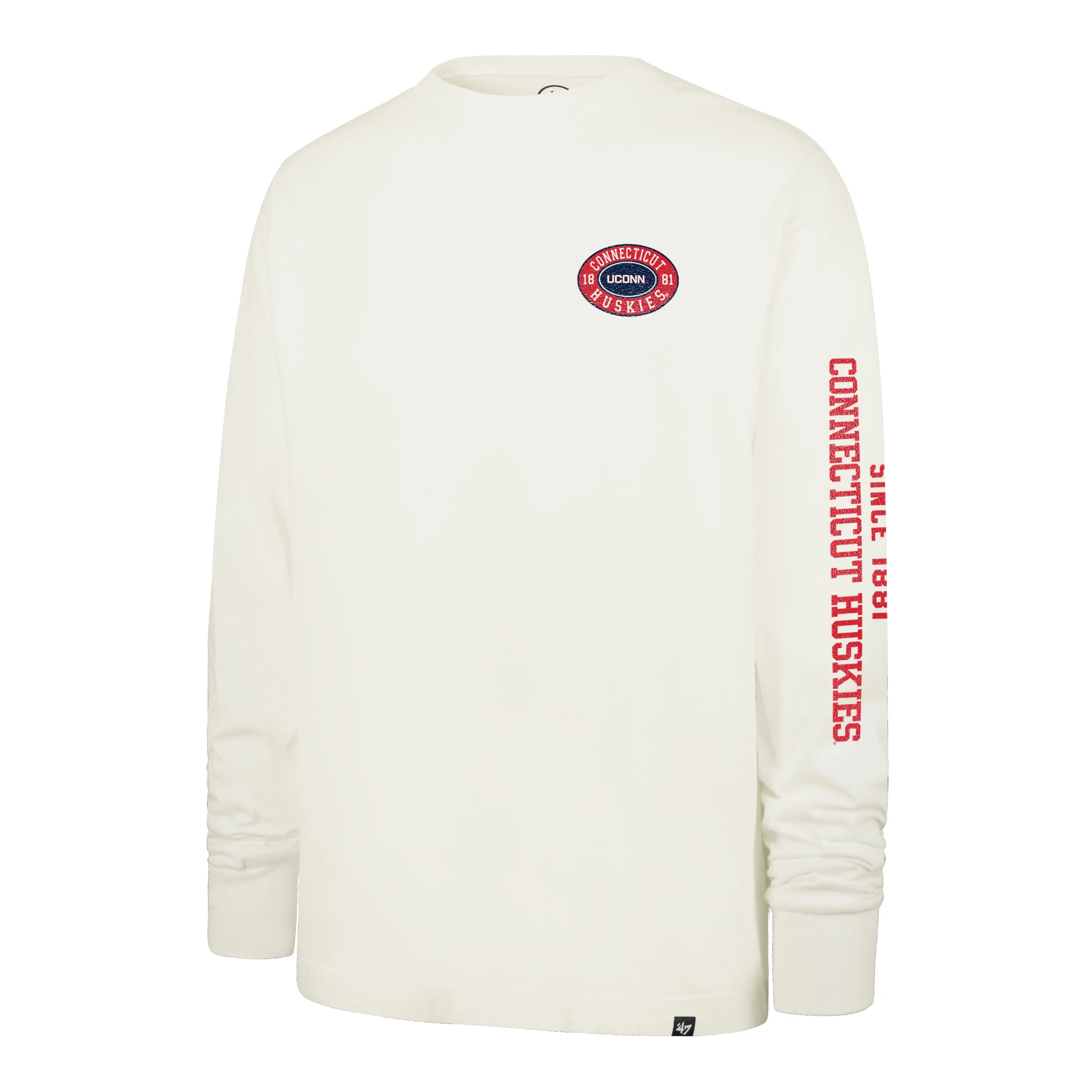 CONNECTICUT HUSKIES UCONN TIDE SWEEP MONTAUK '47 FOUNDATION LONG SLEEVE TEE sold by 47