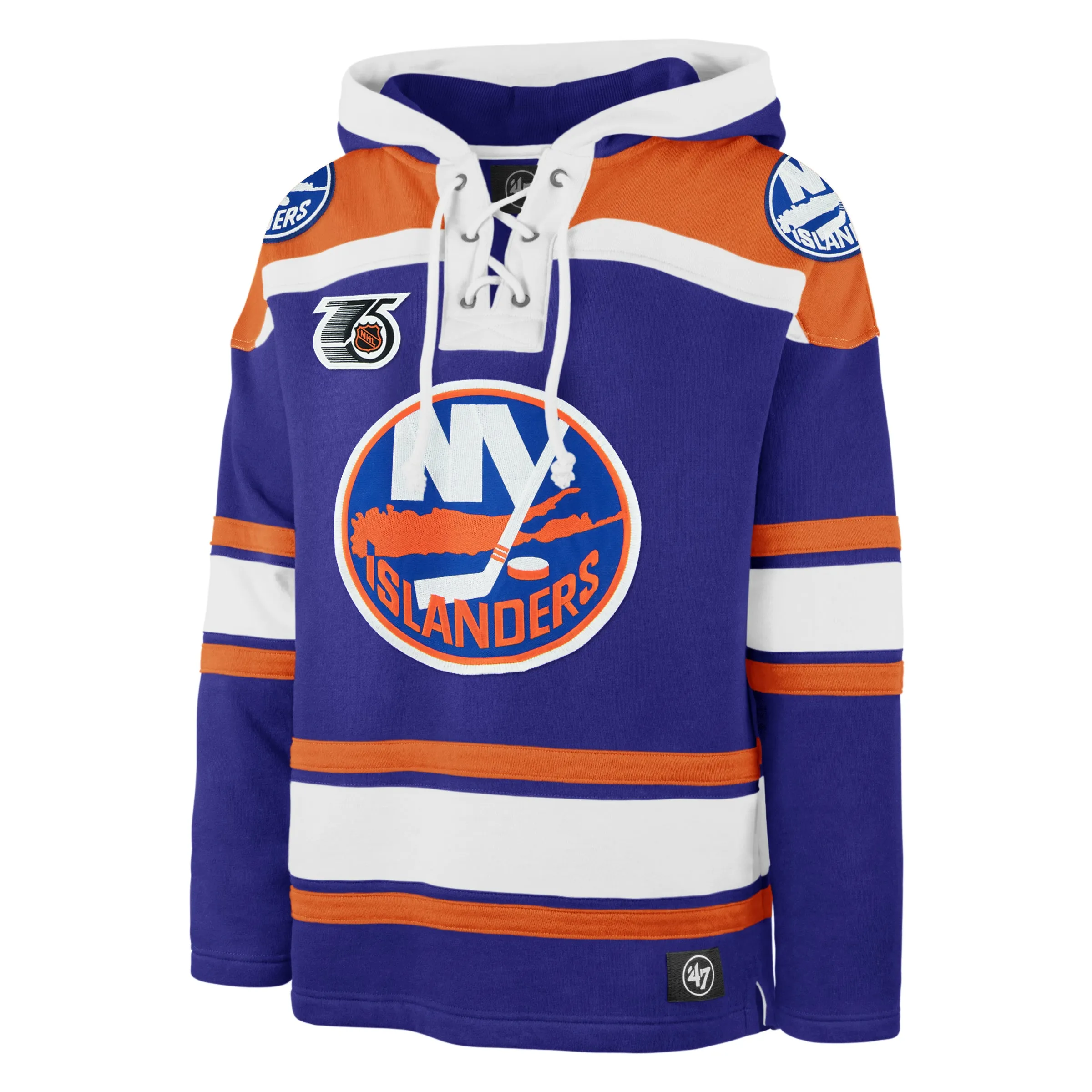 NEW YORK ISLANDERS VINTAGE RETRO FREEZE SUPERIOR '47 LACER HOOD sold by 47