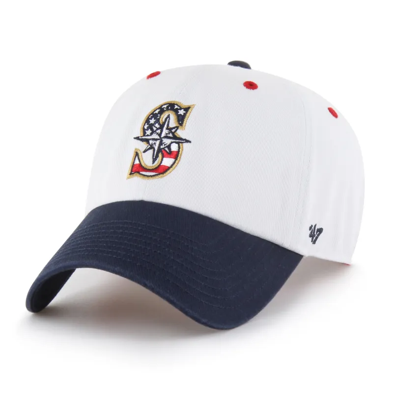 SEATTLE MARINERS PATRIOTIC FLAG FILL '47 CLEAN UP sold by 47