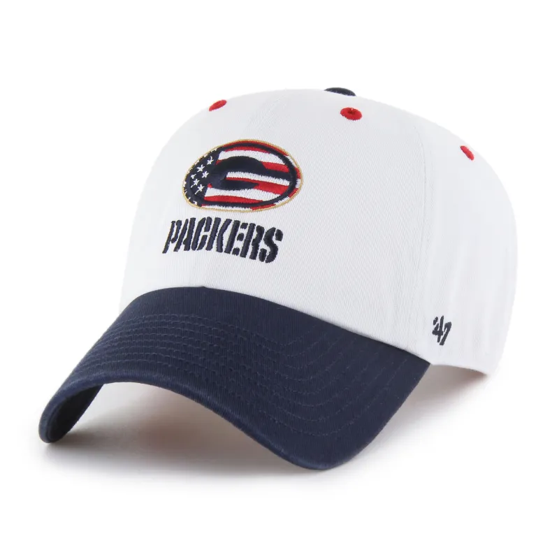 GREEN BAY PACKERS PATRIOTIC FLAG FILL '47 CLEAN UP sold by 47