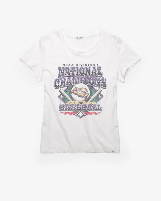 LOUISIANA STATE TIGERS LSU COLLEGE WORLD SERIES CHAMPS '47 FRANKIE TEE WOMENS sold by 47