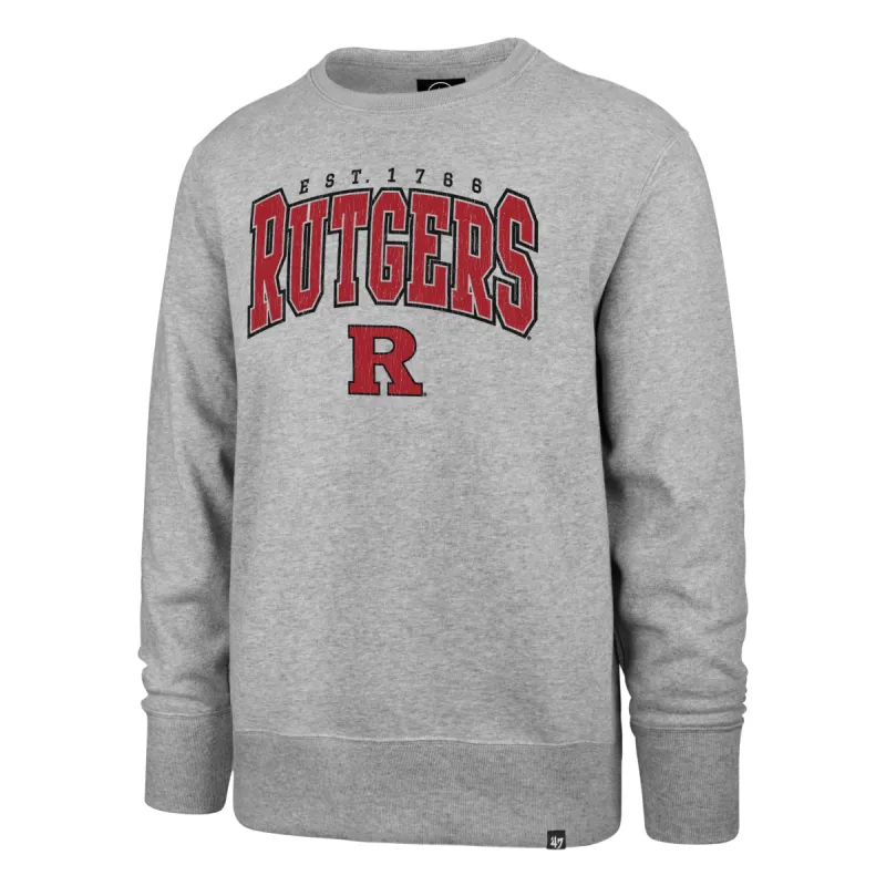 RUTGERS SCARLET KNIGHTS VARSITY BLOCK '47 HEADLINE CREW sold by 47