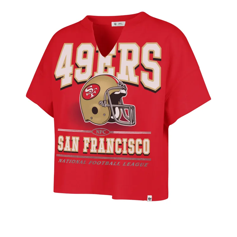 SAN FRANCISCO 49ERS HISTORIC ELATION OVERSIZED '47 NOTCH NECK TEE WOMENS sold by 47