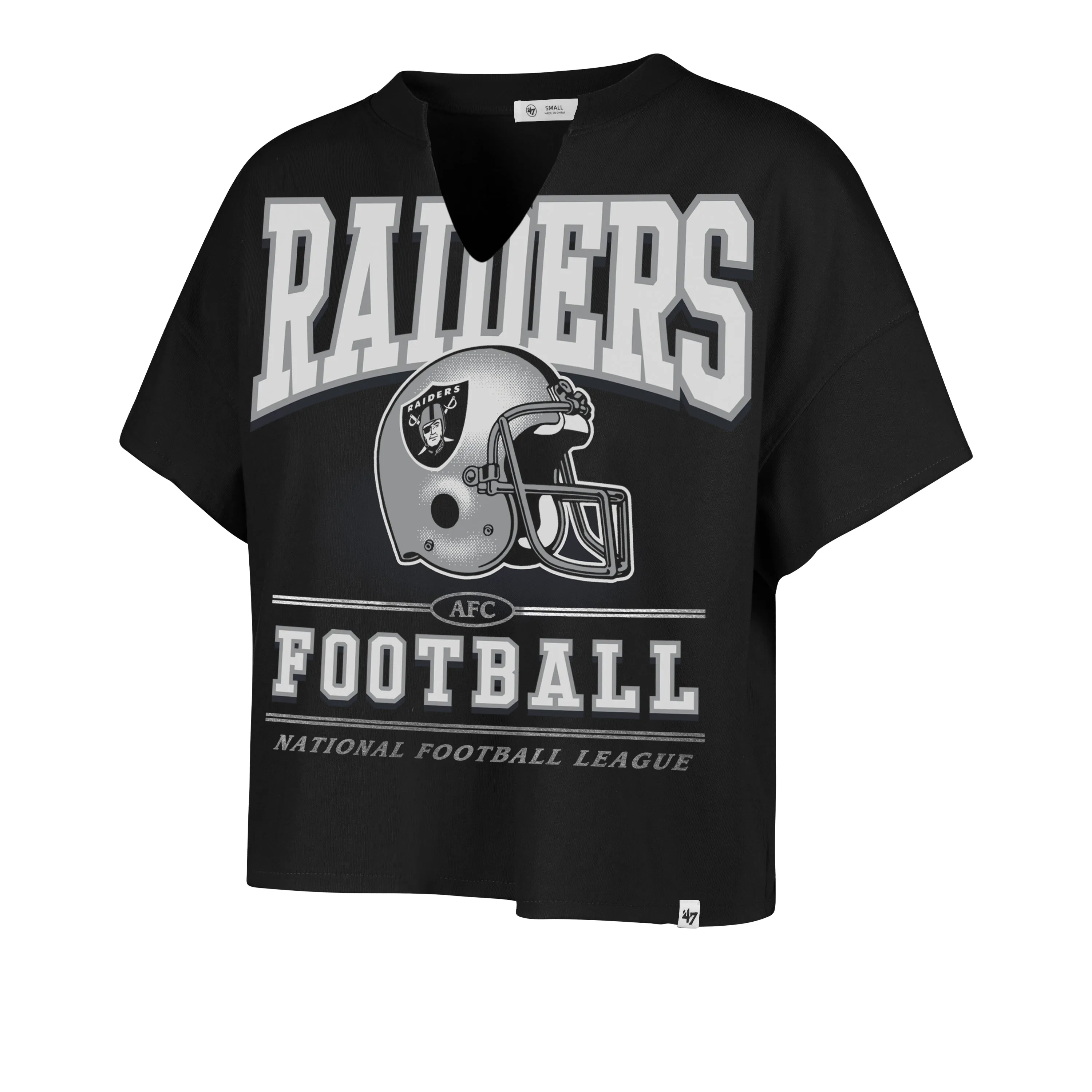 LAS VEGAS RAIDERS HISTORIC ELATION '47 OVERSIZED NOTCH NECK TEE WOMENS sold by 47