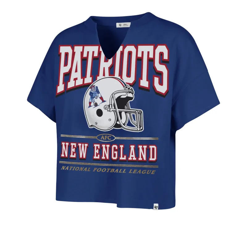 NEW ENGLAND PATRIOTS HISTORIC ELATION OVERSIZED '47 NOTCH NECK TEE WOMENS sold by 47