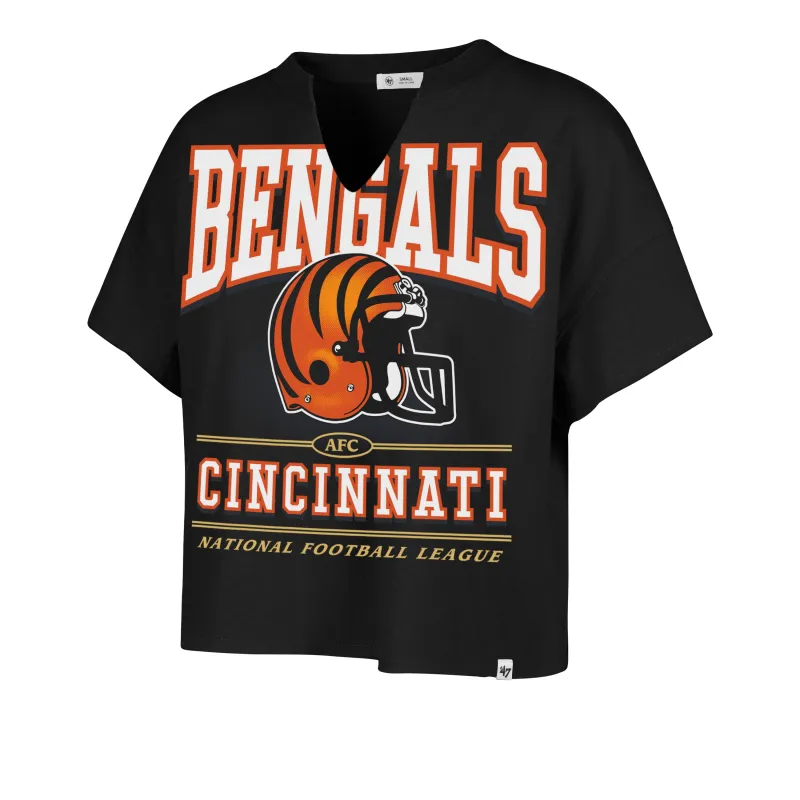 CINCINNATI BENGALS HISTORIC ELATION '47 OVERSIZED NOTCH NECK TEE WOMENS sold by 47