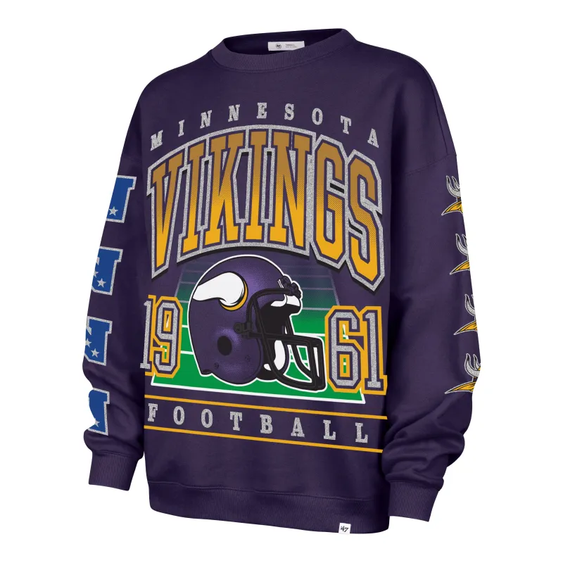 MINNESOTA VIKINGS GO BIG '47 OVERSIZED CREW WOMENS sold by 47