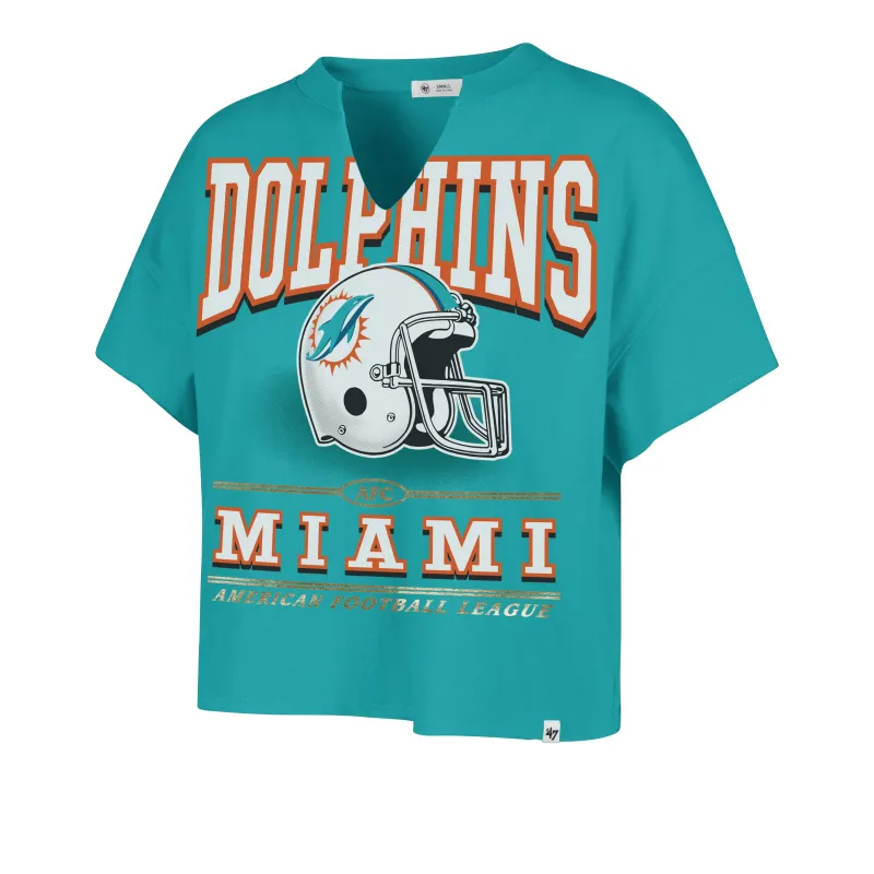 MIAMI DOLPHINS ELATION '47 OVERSIZED NOTCH NECK TEE WOMENS sold by 47
