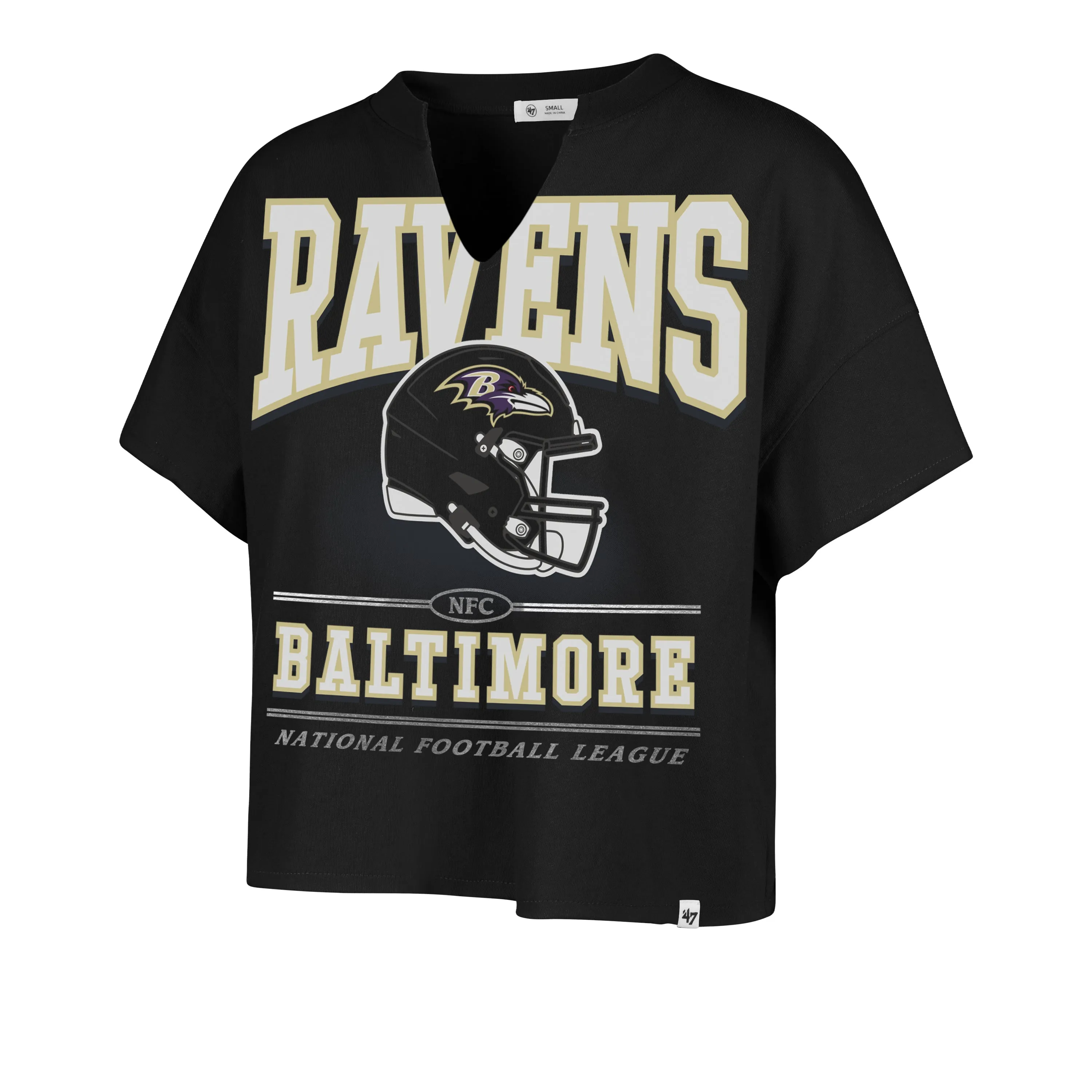 BALTIMORE RAVENS ELATION '47 OVERSIZED NOTCH NECK TEE WOMENS sold by 47