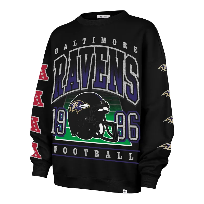 BALTIMORE RAVENS GO BIG '47 OVERSIZED CREW WOMENS sold by 47
