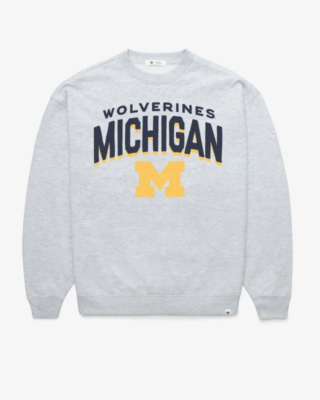MICHIGAN WOLVERINES CAMPUS ARCH CLOUD '47 OVERSIZED CREW WOMENS sold by 47