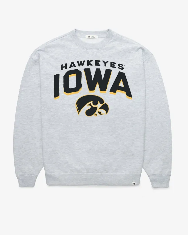 IOWA HAWKEYES CAMPUS ARCH CLOUD '47 OVERSIZED CREW WOMENS sold by 47