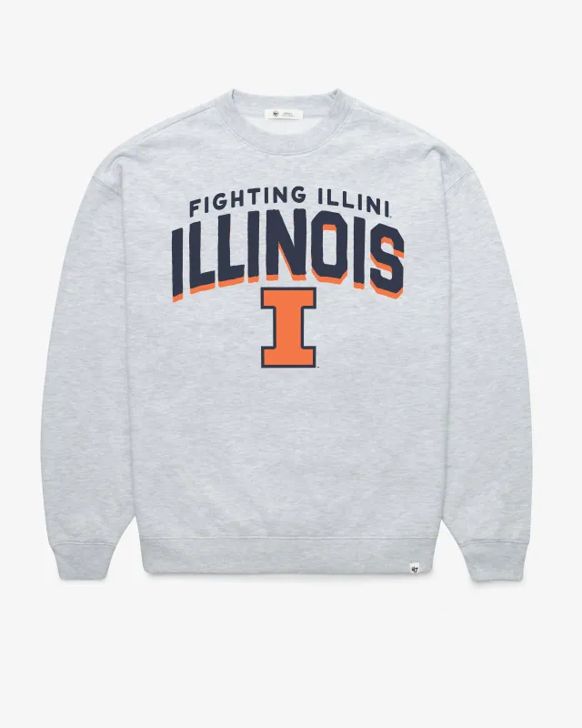 ILLINOIS FIGHTING ILLINI CAMPUS ARCH CLOUD '47 OVERSIZED CREW WOMENS sold by 47
