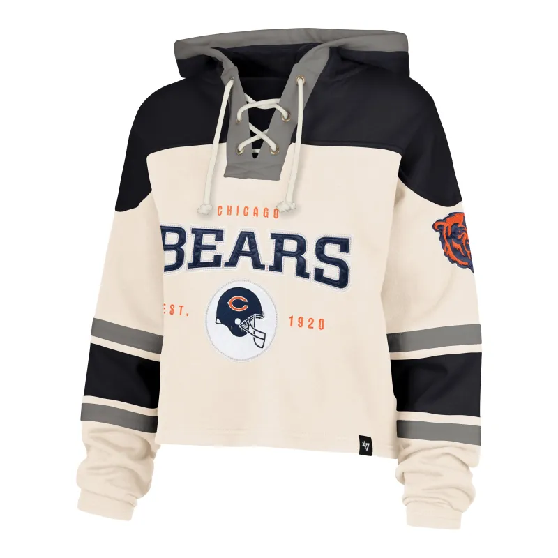 CHICAGO BEARS CHOP BLOCK CROPPED '47 SUPERIOR LACER HOOD WOMENS sold by 47