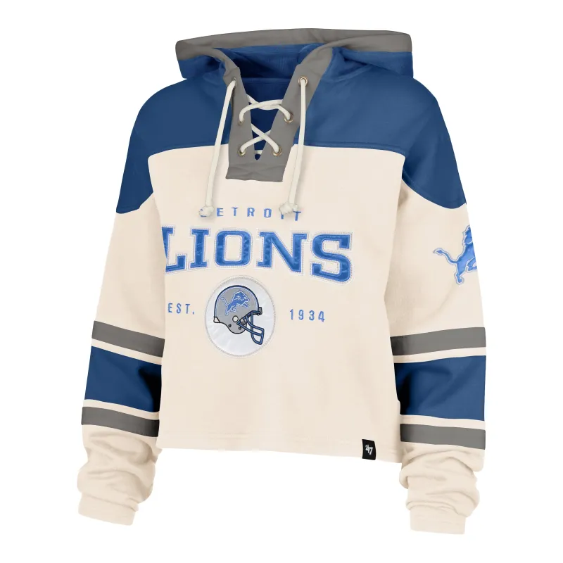 DETROIT LIONS CHOP BLOCK CROPPED '47 SUPERIOR LACER HOOD WOMENS sold by 47
