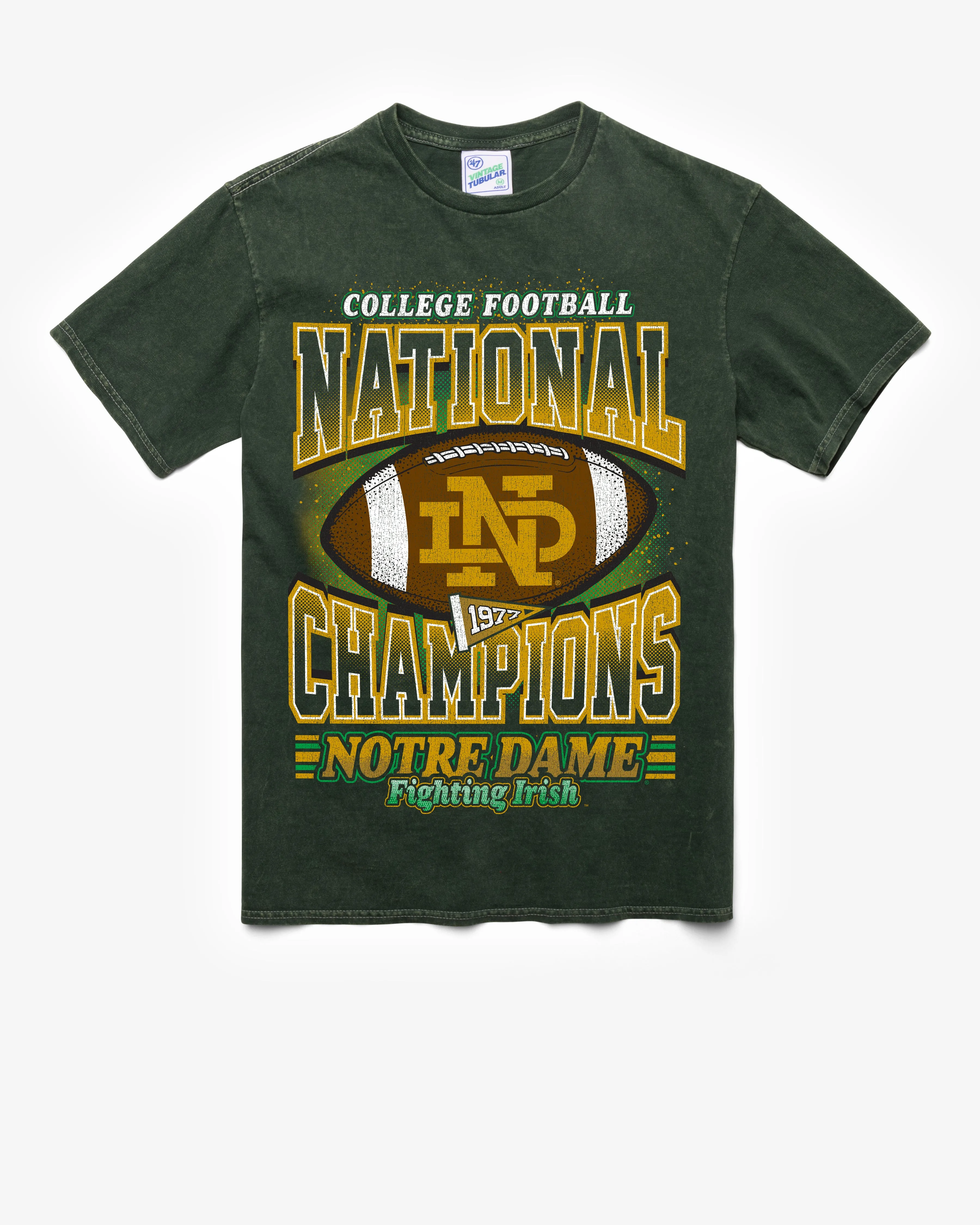 NOTRE DAME FIGHTIN IRISH H-CHAMPS LOCKER VINTAGE '47 TUBULAR TEE sold by 47
