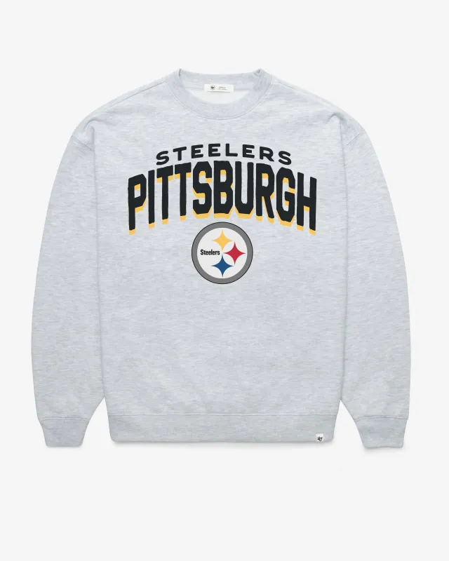PITTSBURGH STEELERS CAMPUS ARCH CLOUD '47 OVERSIZED CREW WOMENS sold by 47