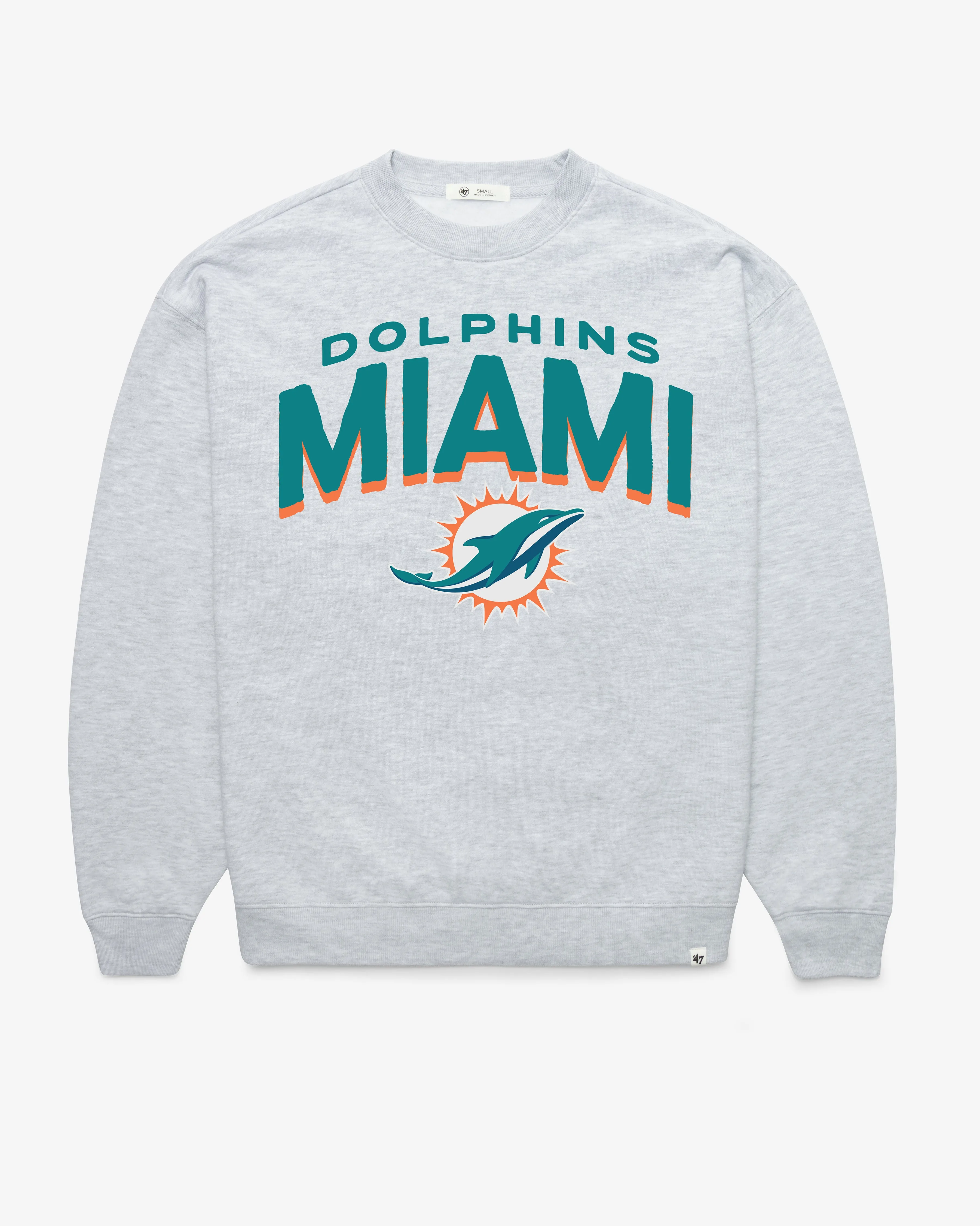 MIAMI DOLPHINS CAMPUS ARCH CLOUD '47 OVERSIZED CREW WOMENS sold by 47