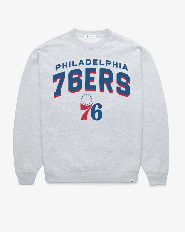 PHILADELPHIA 76ERS CAMPUS ARCH CLOUD '47 OVERSIZED CREW WOMENS sold by 47