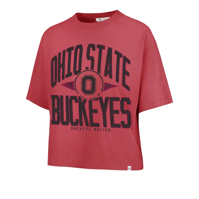 OHIO STATE BUCKEYES WINDTHROW '47 RAVINE CROP TEE WOMENS sold by 47