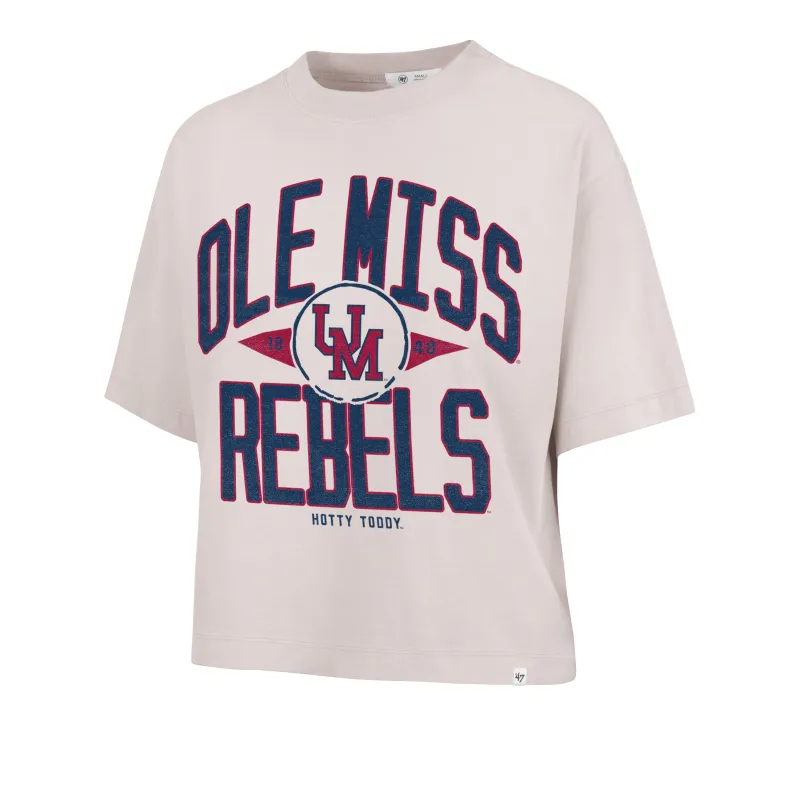 MISSISSIPPI REBELS VINTAGE WINDTHROW '47 RAVINE CROP TEE WOMENS sold by 47