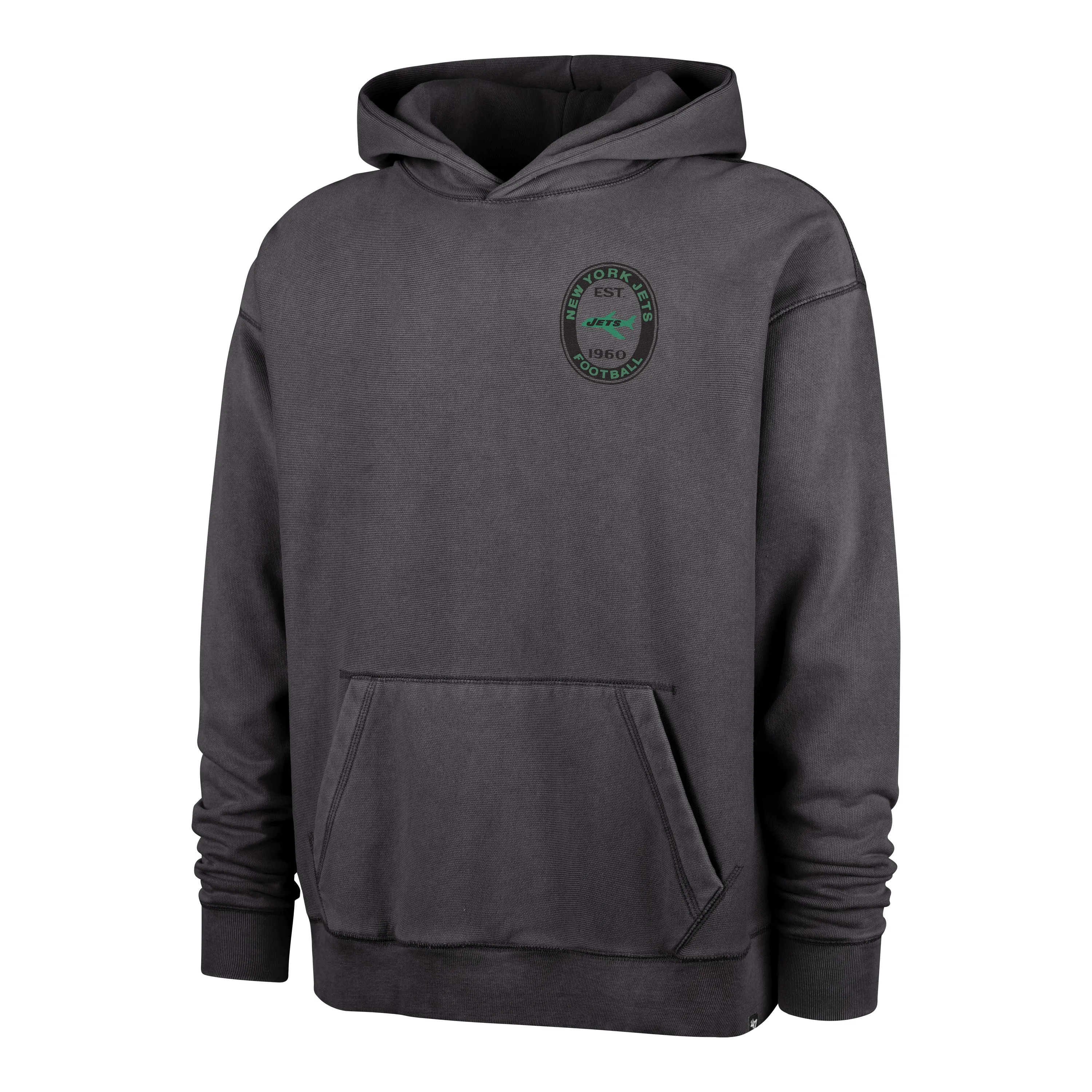 NEW YORK JETS HISTORIC BOOT PATH '47 RAVINE FLEECE HOOD sold by 47