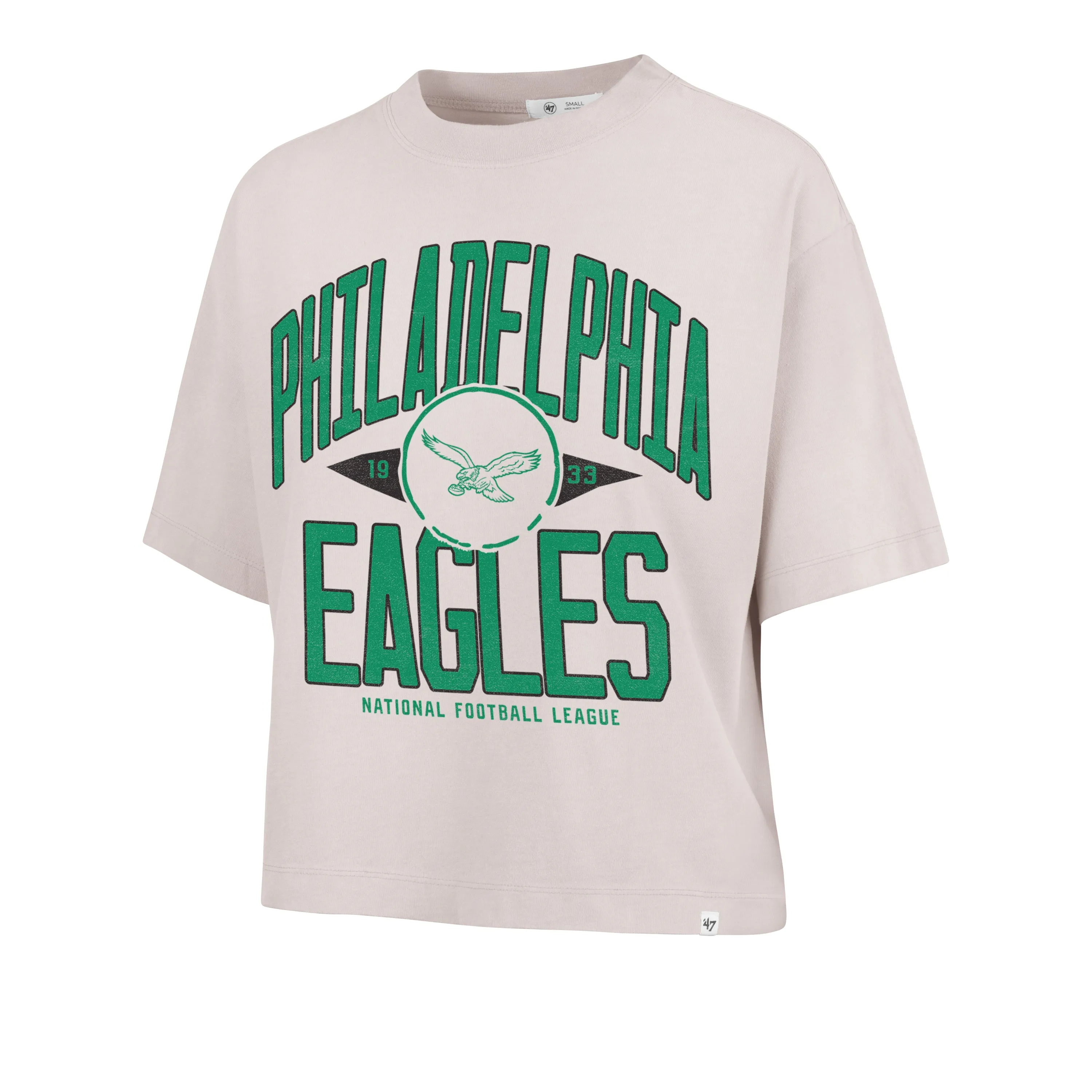 PHILADELPHIA EAGLES HISTORIC WINDTHROW '47 RAVINE CROP TEE WOMENS sold by 47