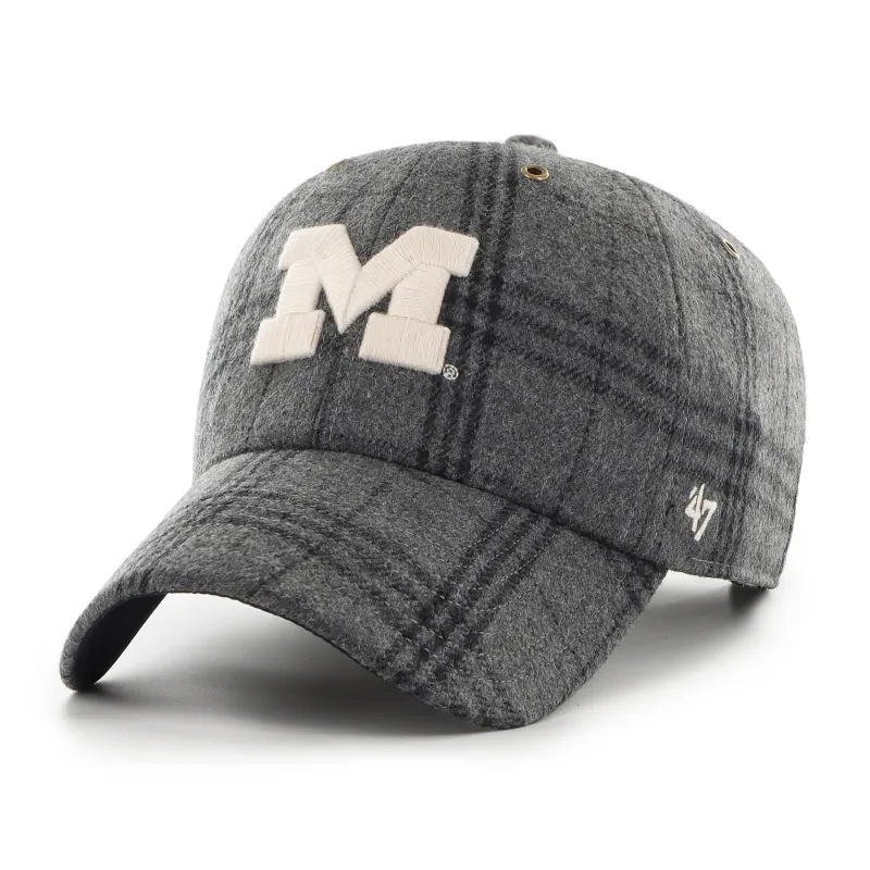 MICHIGAN WOLVERINES WINDOWPANE PLAID '47 CLEAN UP made by 47