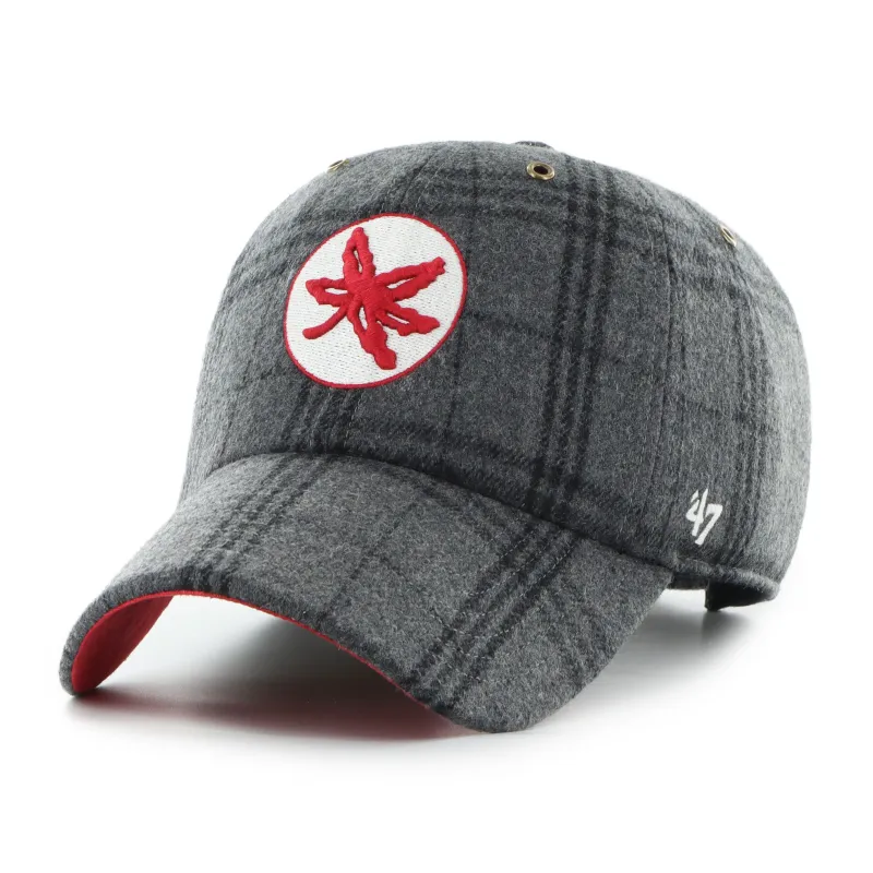 OHIO STATE BUCKEYES WINDOWPANE PLAID '47 CLEAN UP made by 47