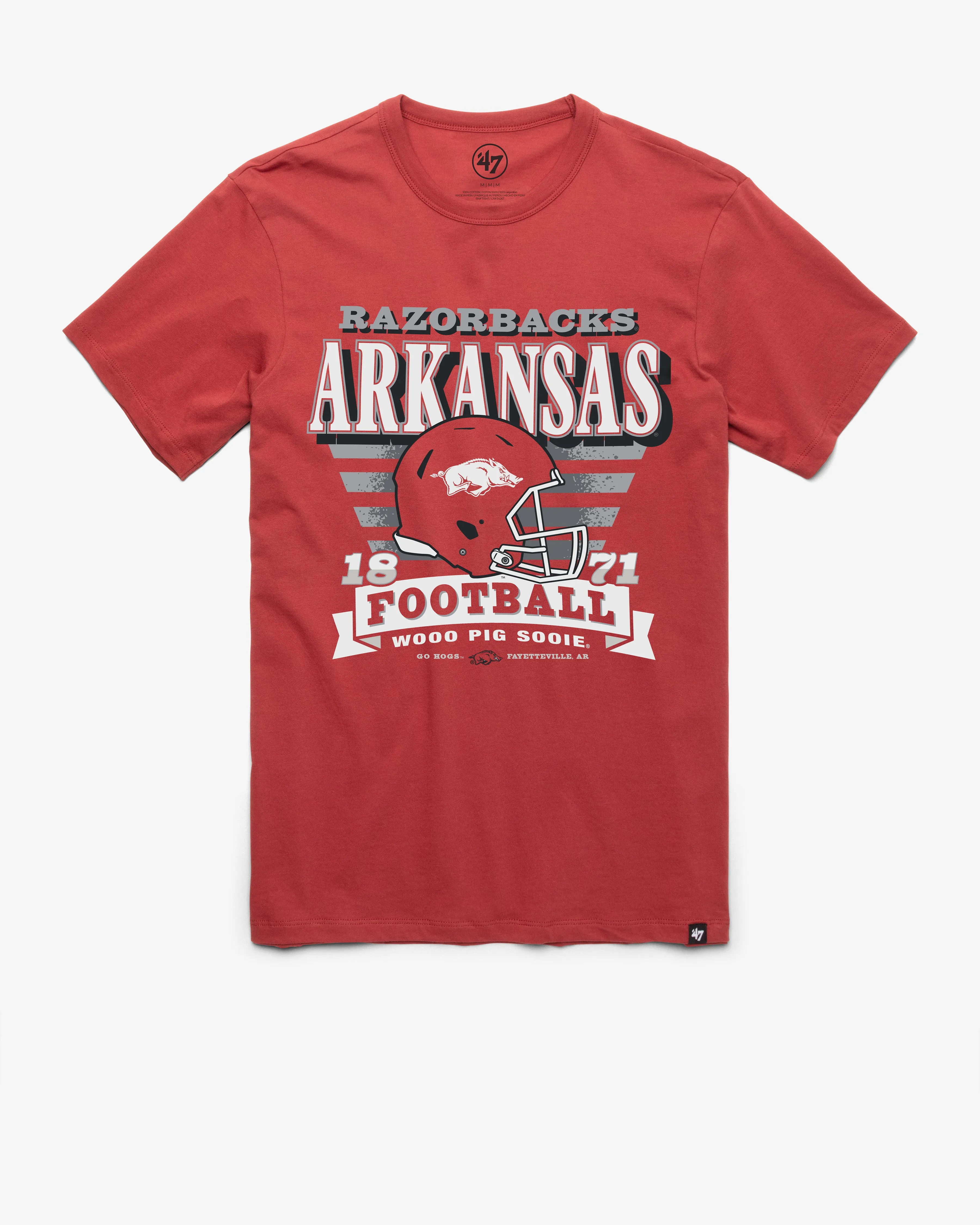 ARKANSAS RAZORBACKS STRIPE SPLASH '47 FRANKLIN TEE sold by 47