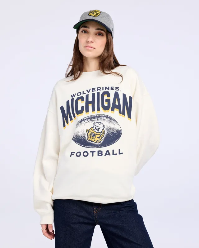 MICHIGAN WOLVERINES VINTAGE ARCH CLOUD '47 OVERSIZED CREW WOMENS sold by 47