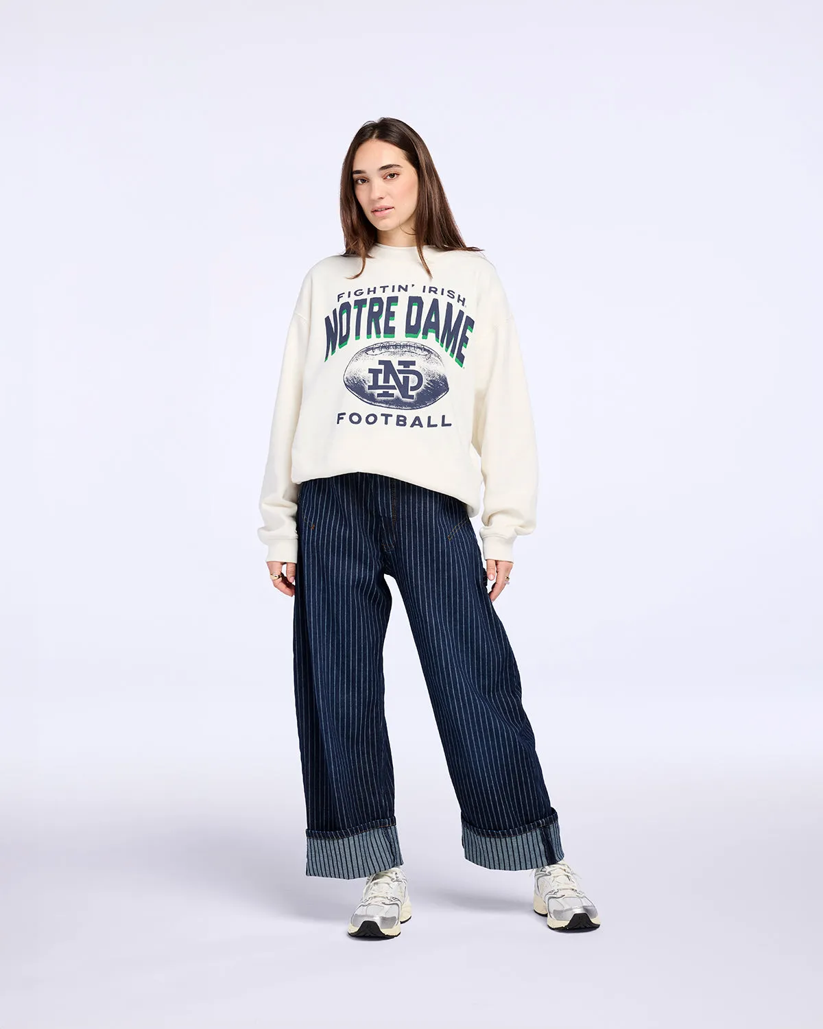 NOTRE DAME FIGHTING IRISH VINTAGE ARCH CLOUD '47 OVERSIZED CREW WOMENS sold by 47 product image thumbnail 4