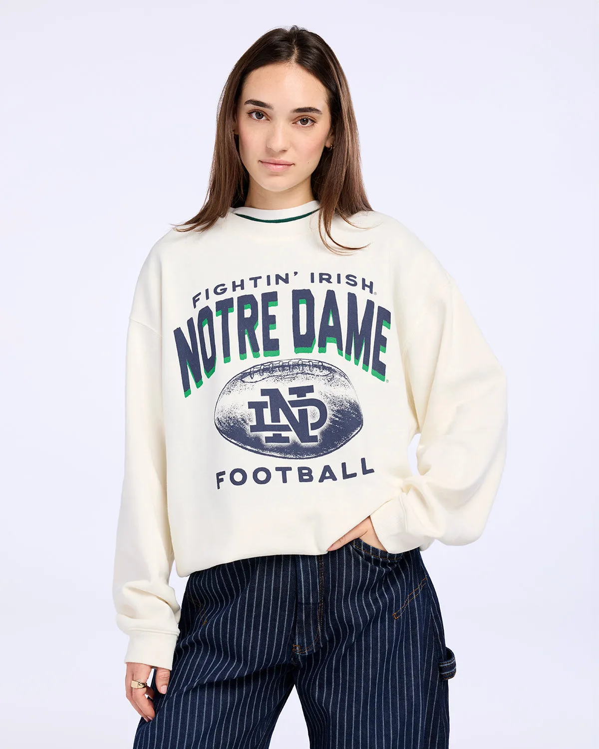 NOTRE DAME FIGHTING IRISH VINTAGE ARCH CLOUD '47 OVERSIZED CREW WOMENS sold by 47