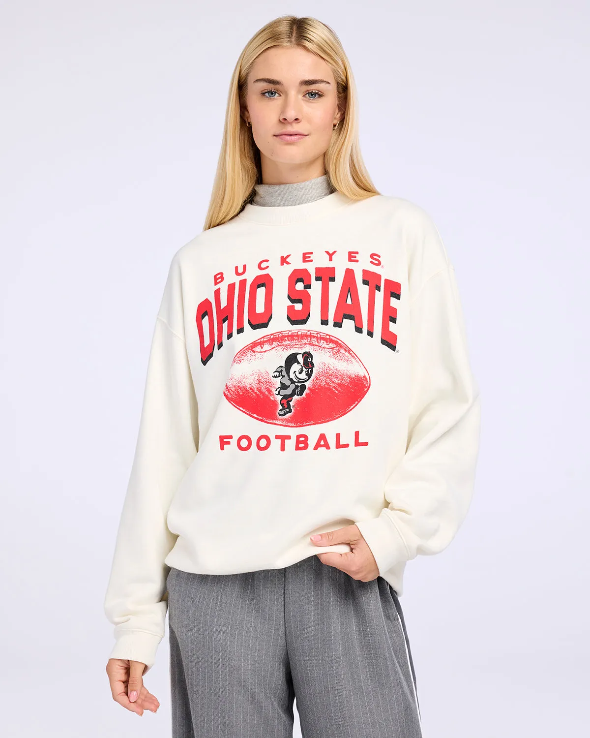 OHIO STATE BUCKEYES VINTAGE ARCH CLOUD '47 OVERSIZED CREW WOMENS sold by 47