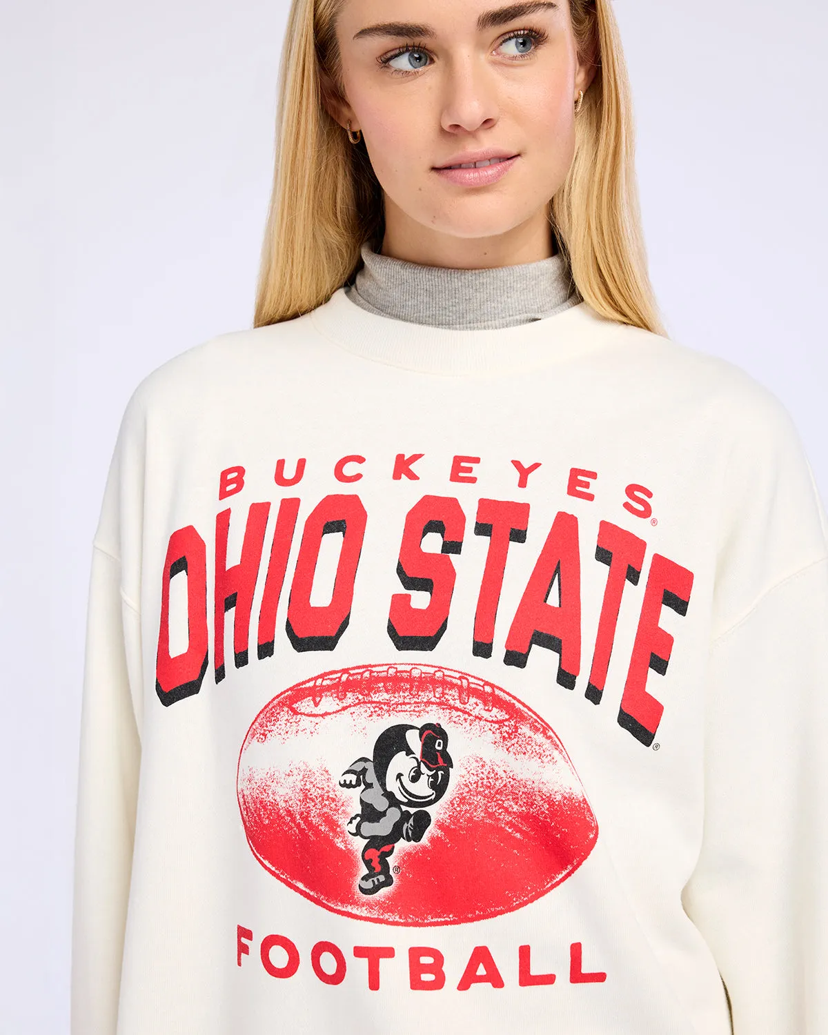 OHIO STATE BUCKEYES VINTAGE ARCH CLOUD '47 OVERSIZED CREW WOMENS sold by 47 product image thumbnail 3